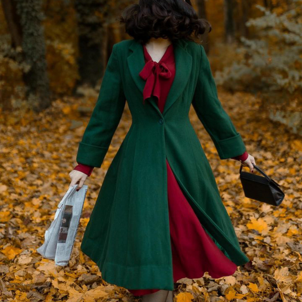 Elizabeth Coat in Green The Seamstress of Bloomsbury