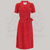 Peggy Wrap Dress in Red Ditzy Dot
