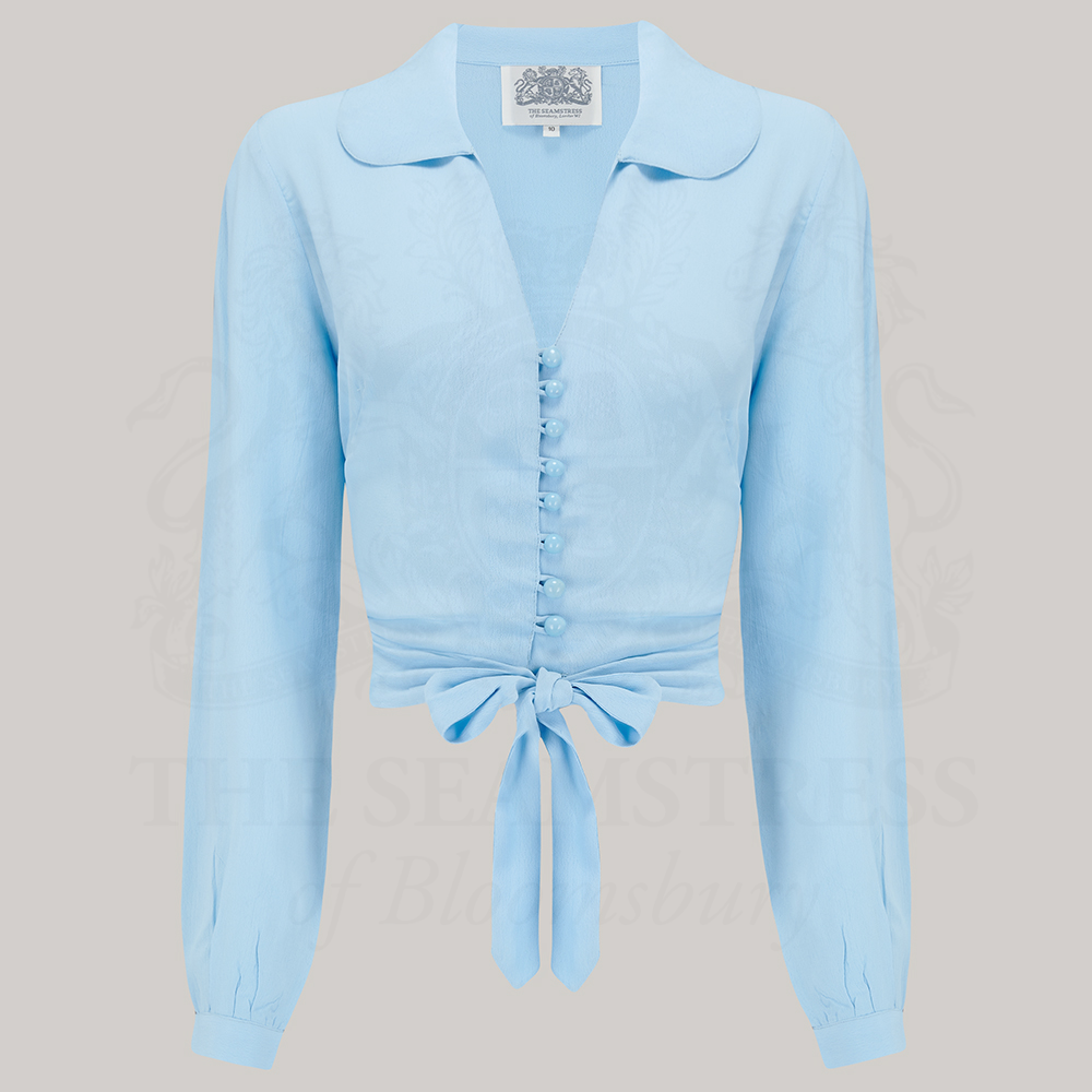 Clarice Blouse in Powder Blue
