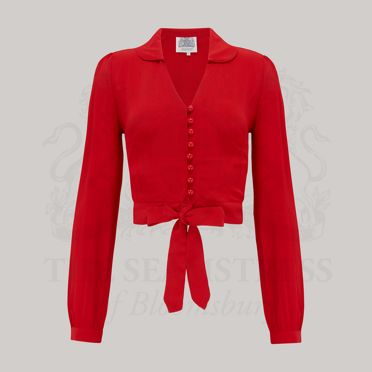 Clarice Blouse in Lipstick Red