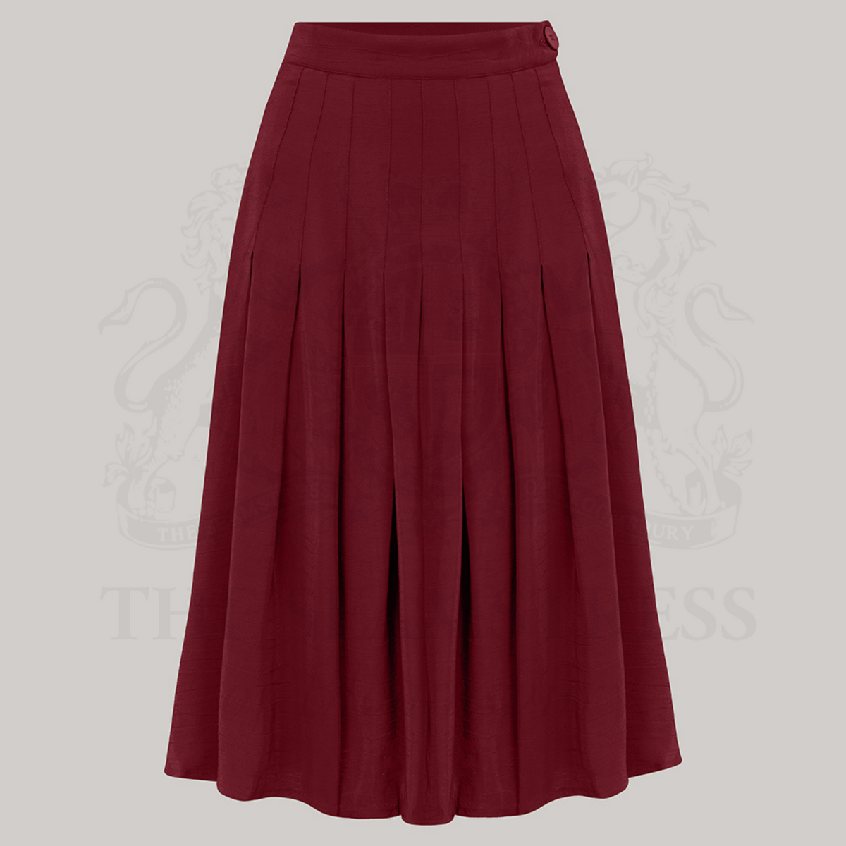 Lucille Pleated Skirt in Windsor Wine