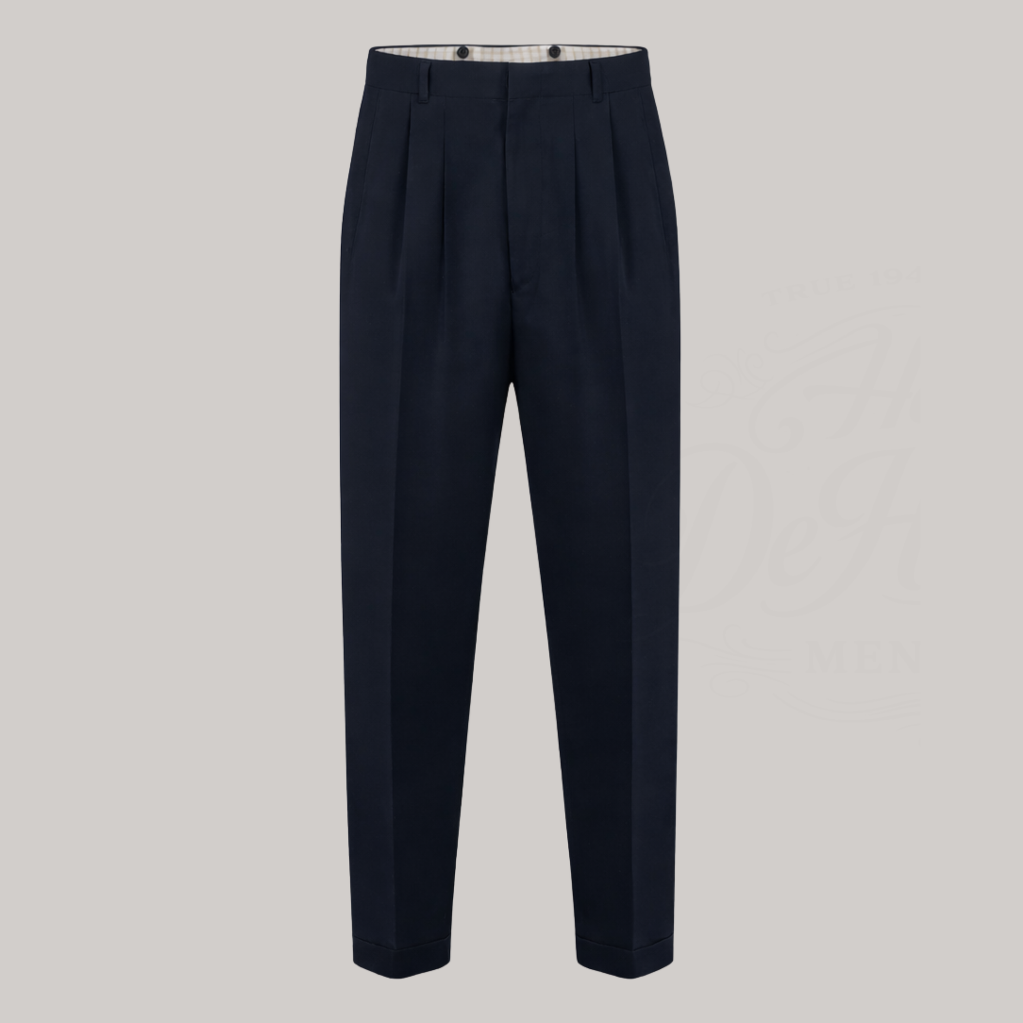 Men's 1950s Trousers in Navy