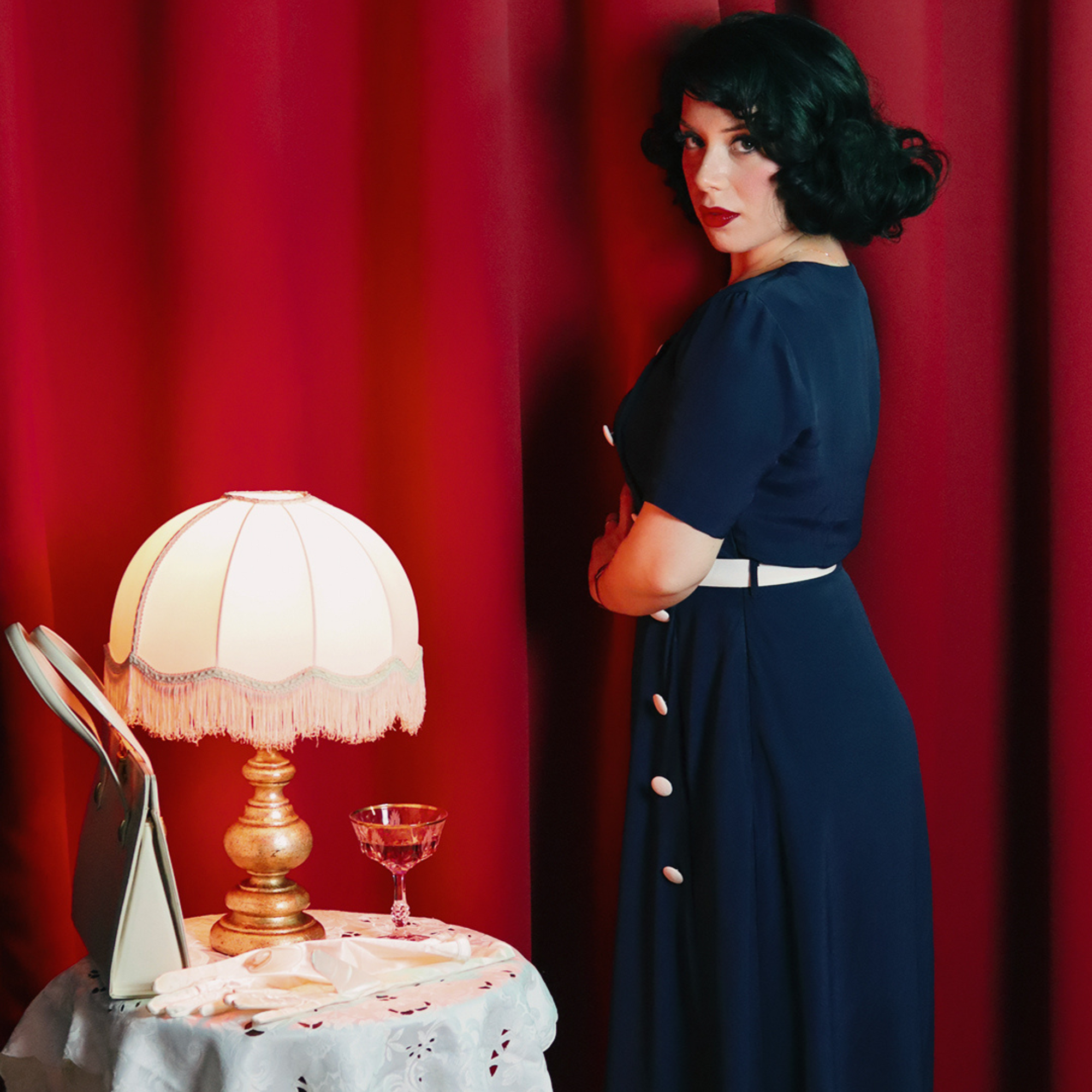 Olivia Dress in French Navy