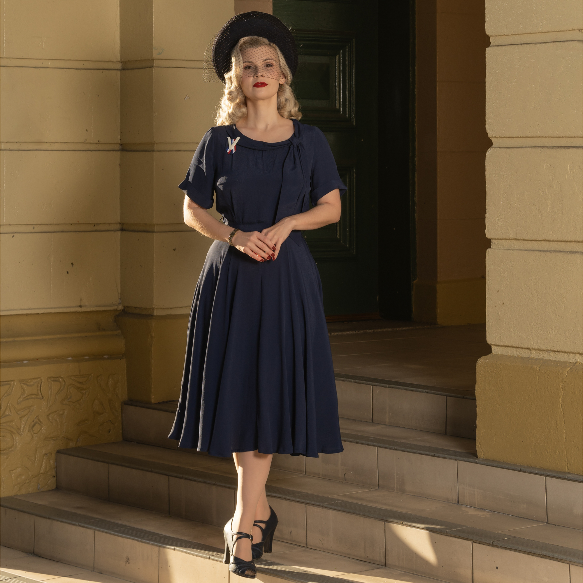 Cindy Dress in French Navy