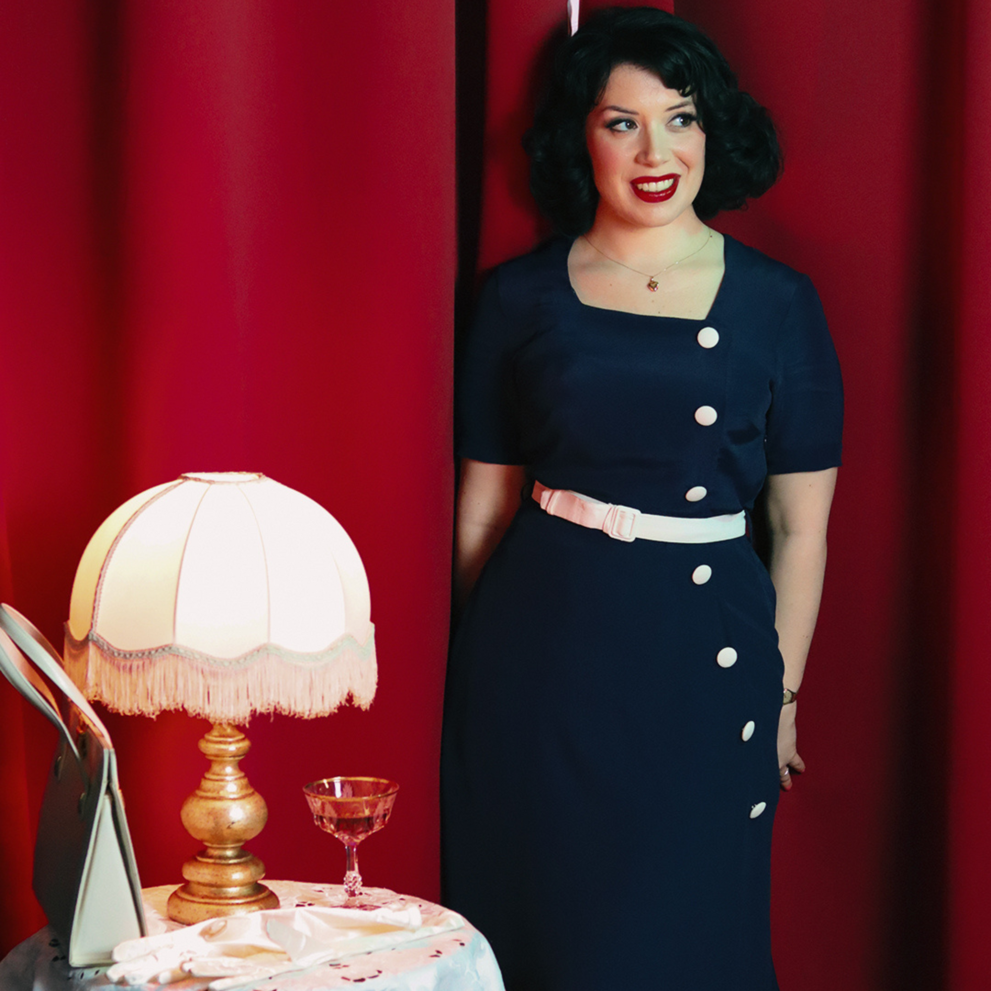 Olivia Dress in French Navy