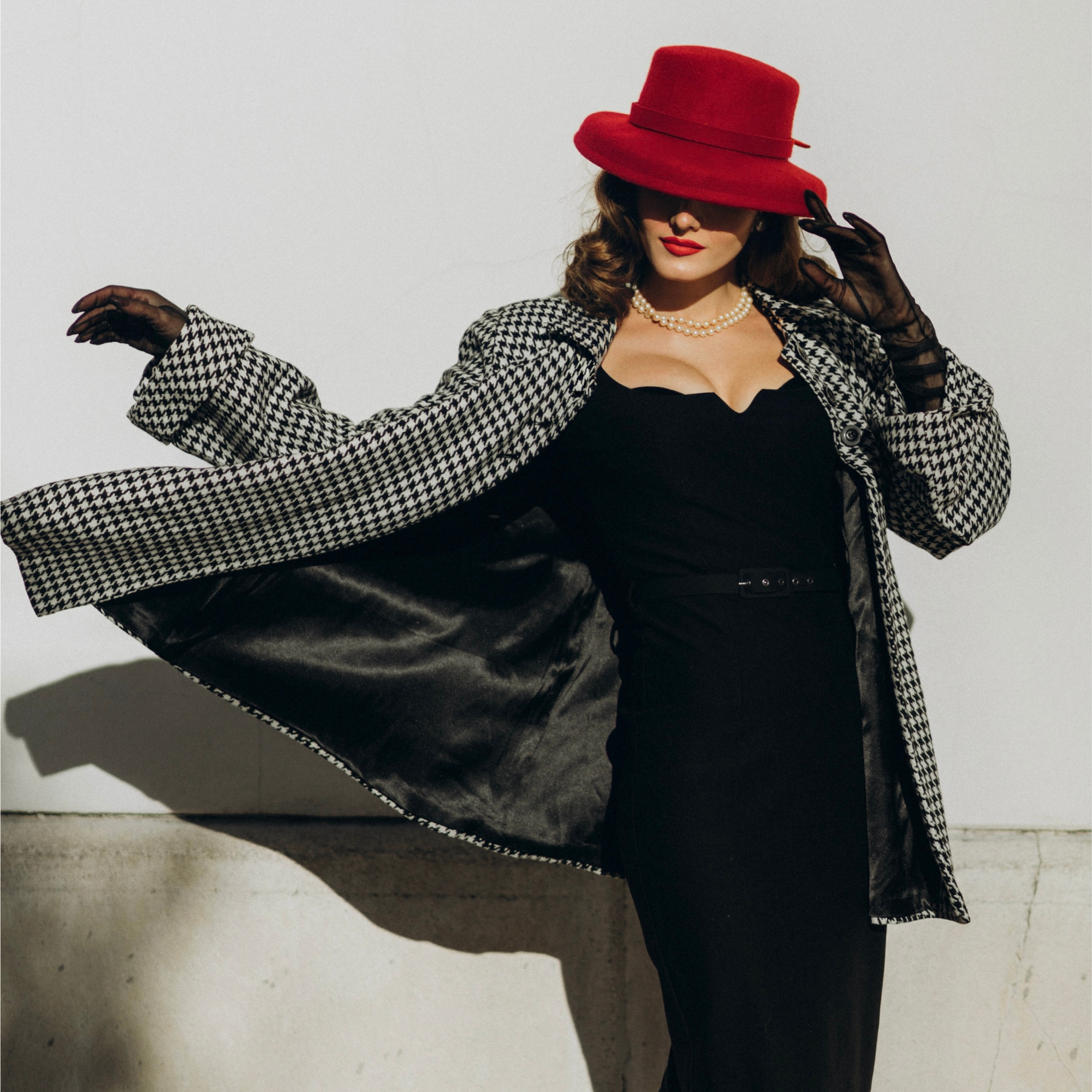 Swing Jacket in Houndstooth