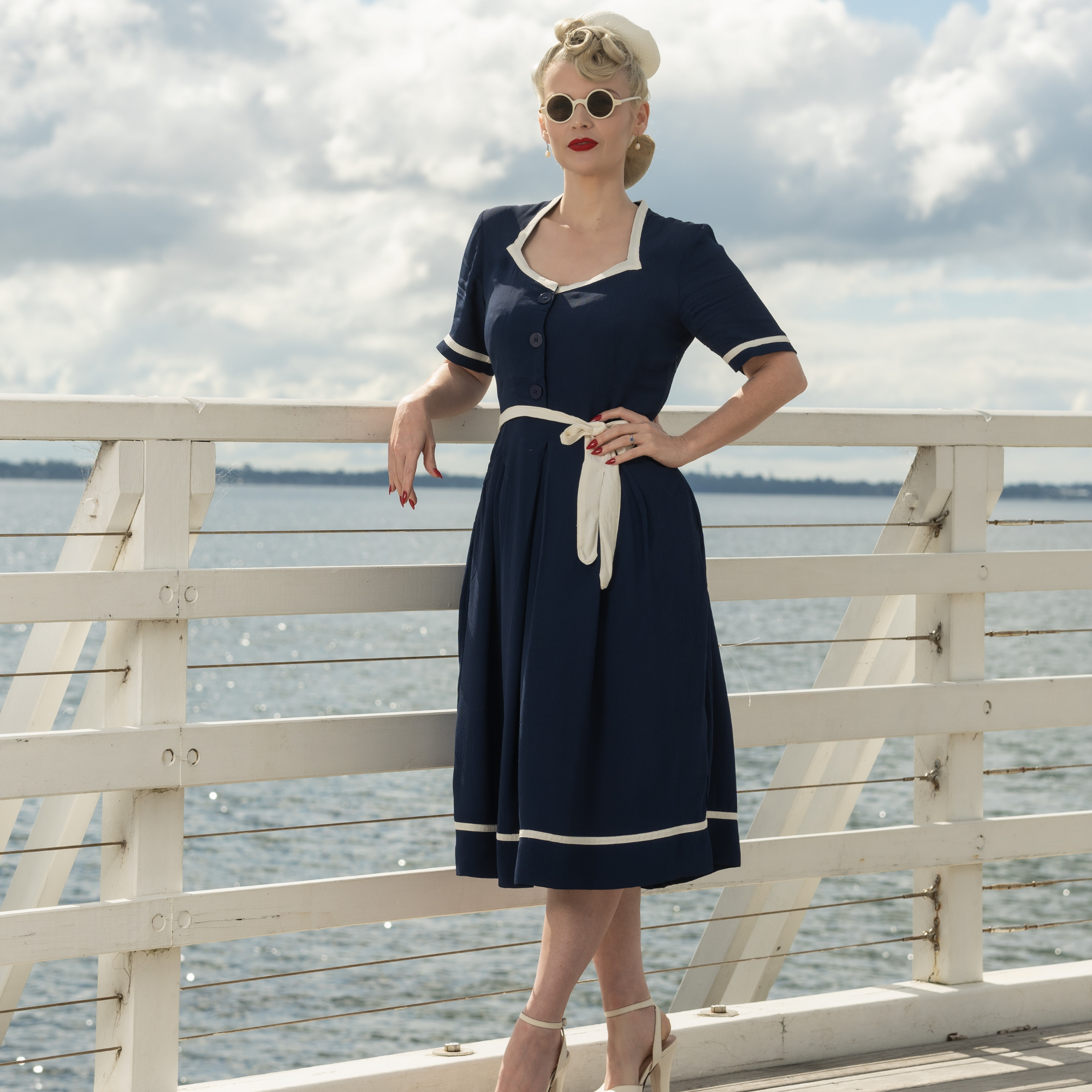 Francoise Dress in French Navy