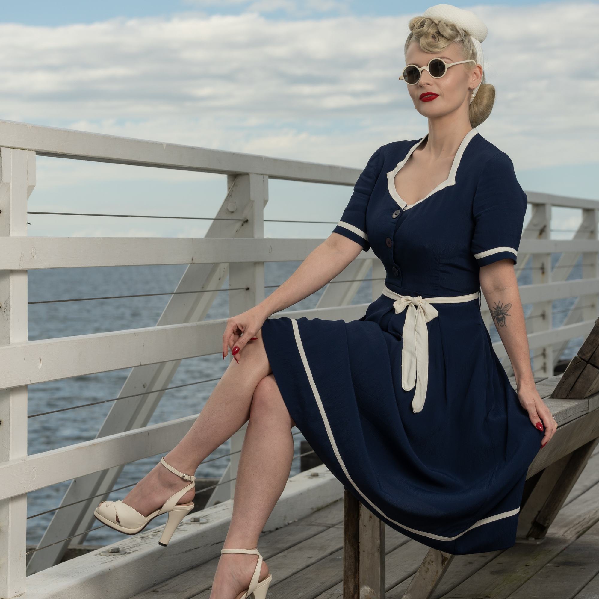 Francoise Dress in French Navy