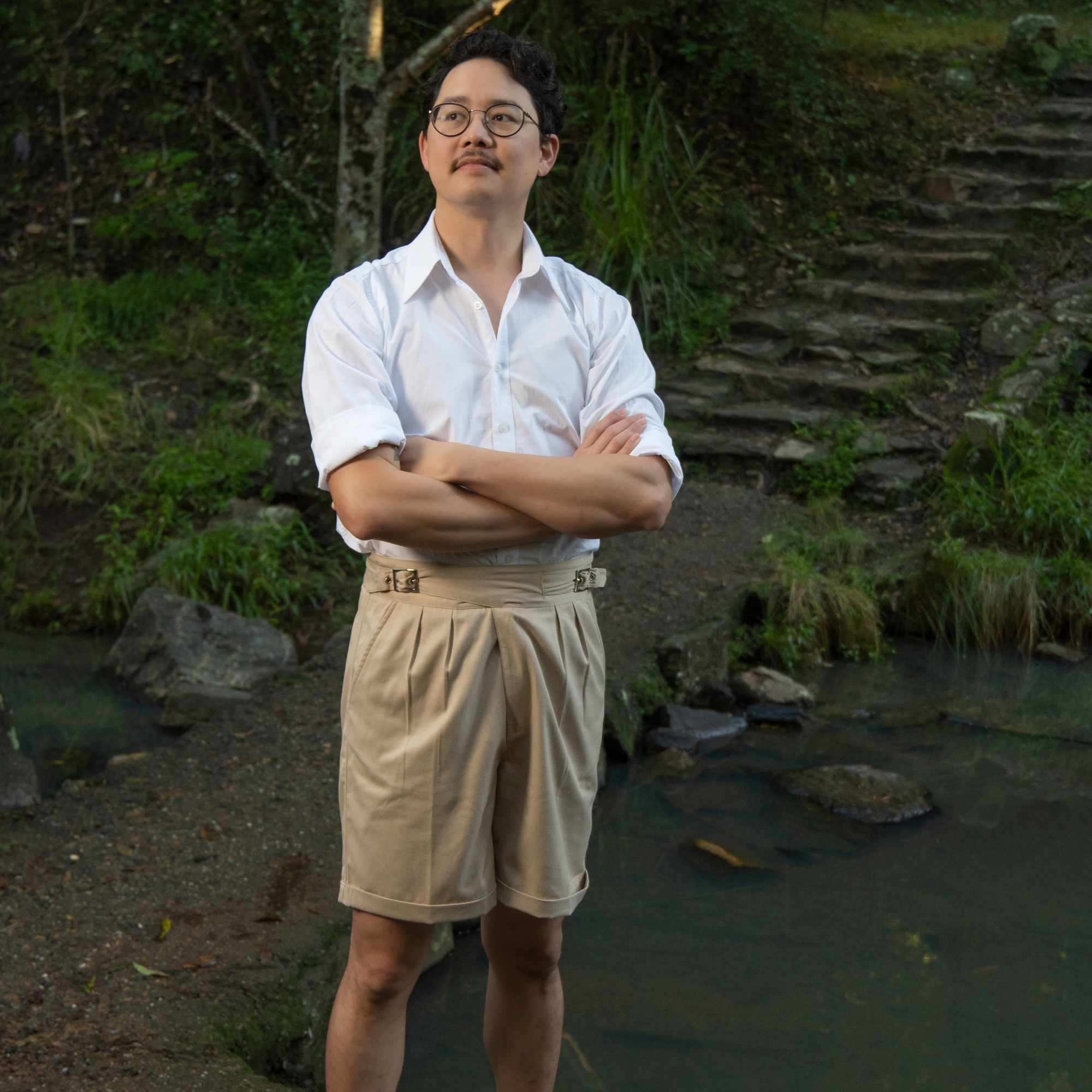 Men's 1940s Gurkha Shorts in Stone
