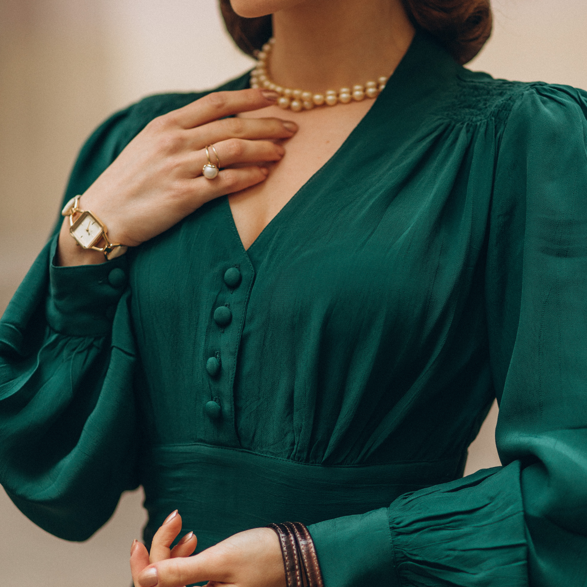 Ava Dress in Hampton Green