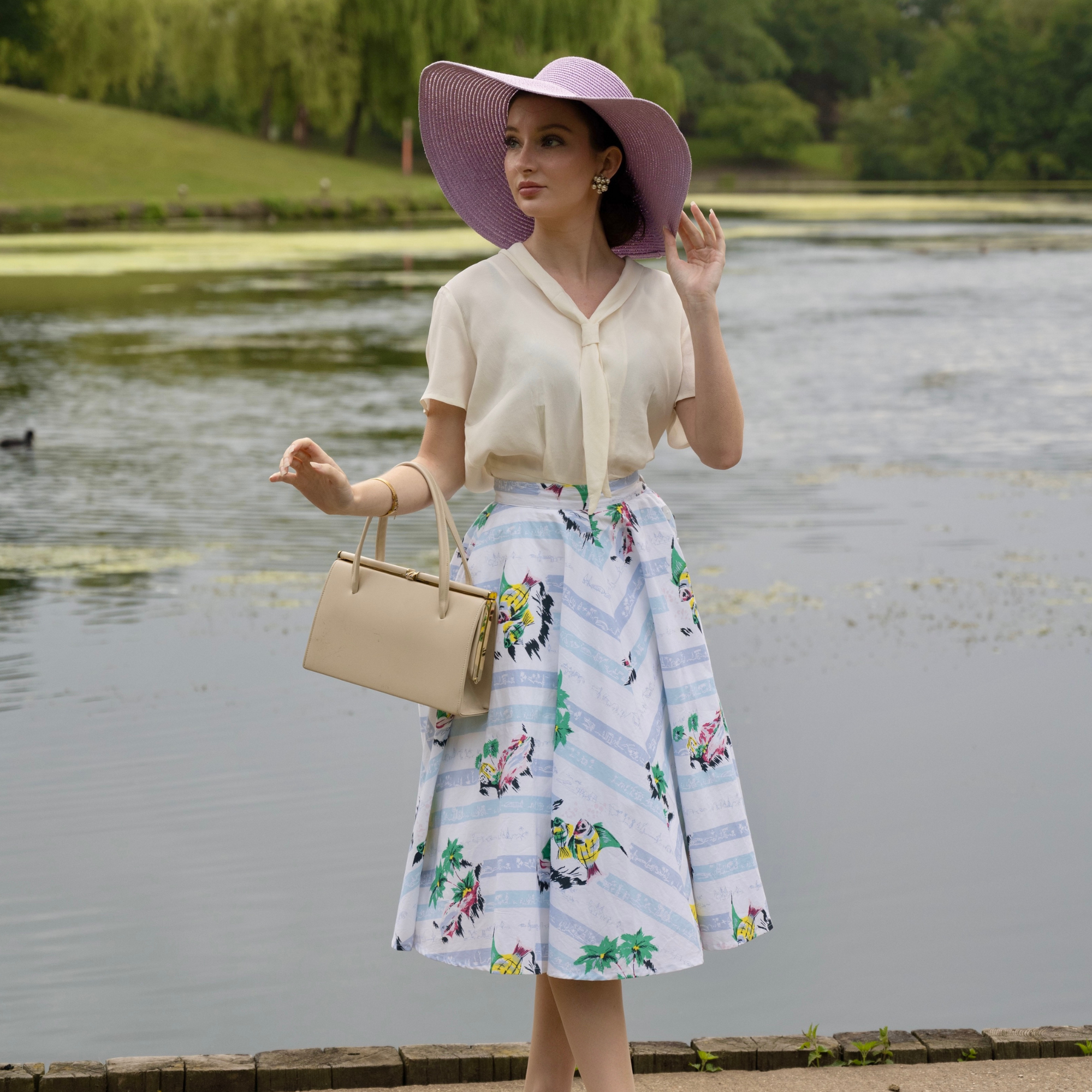 Bonnie Sailor Blouse Short Sleeve in Cream