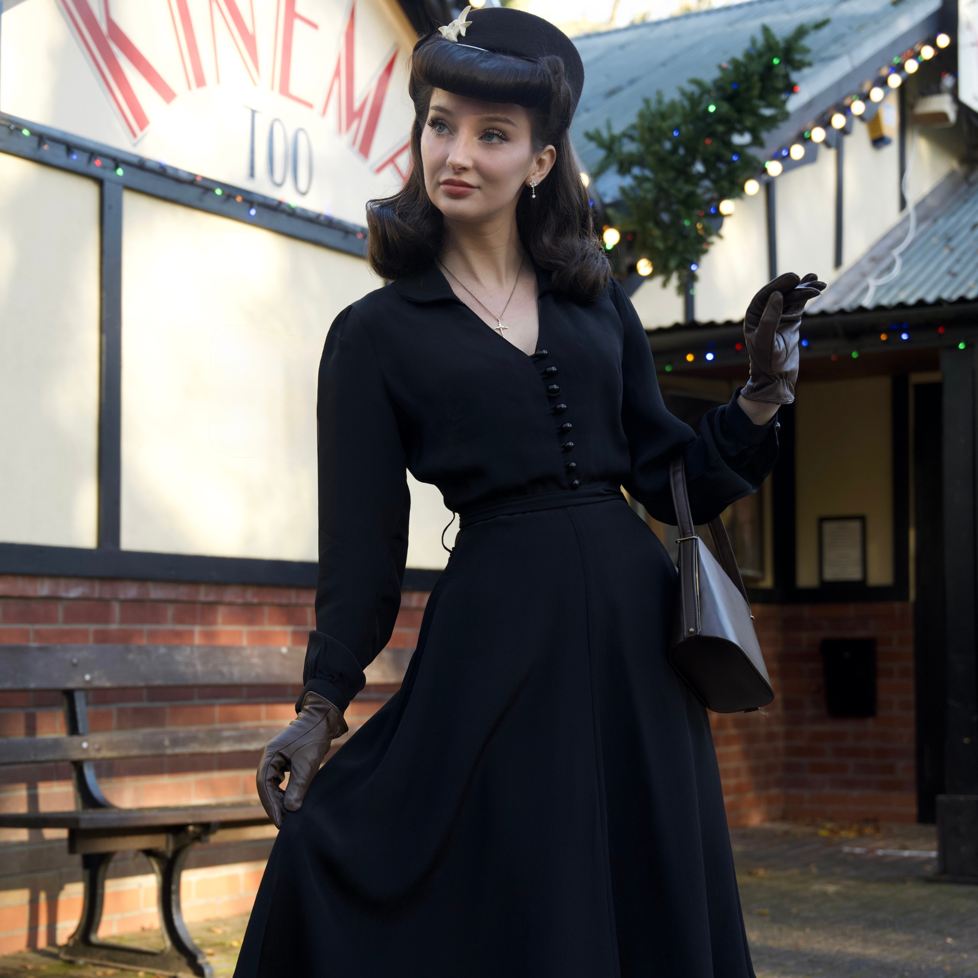 Clarice Dress in Liquorice Black