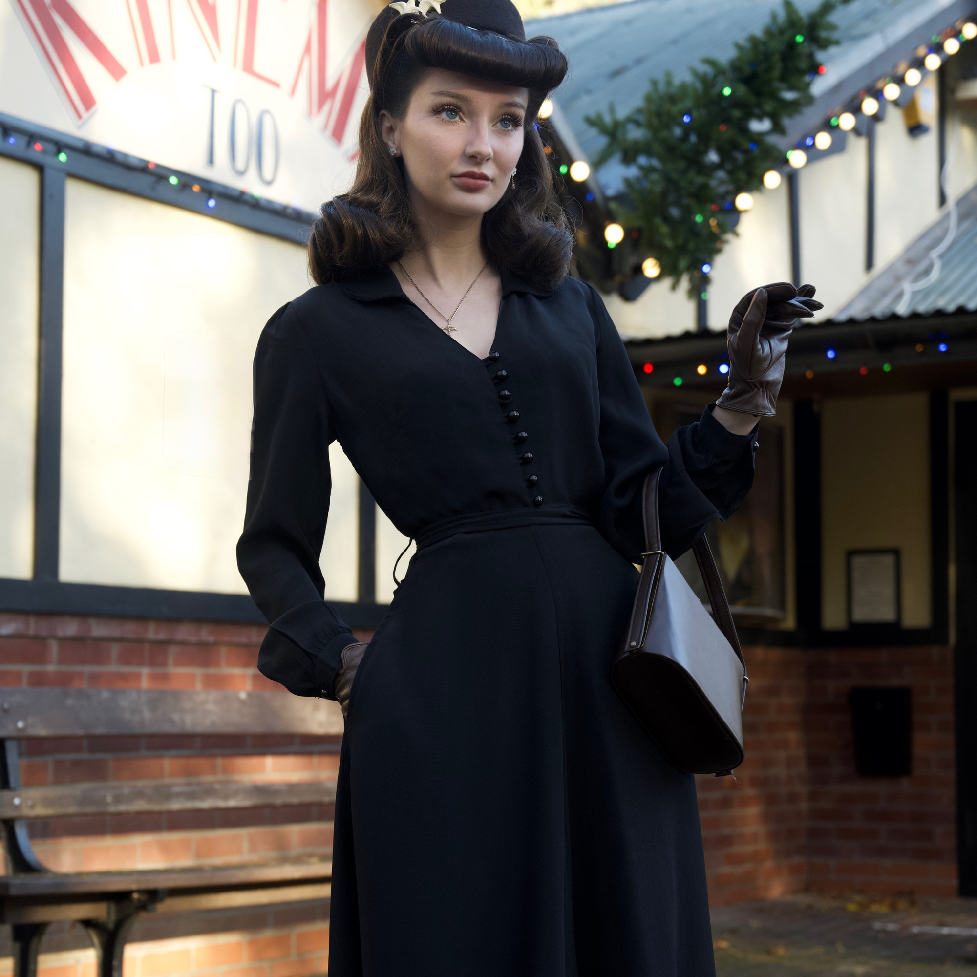 Clarice Dress in Liquorice Black