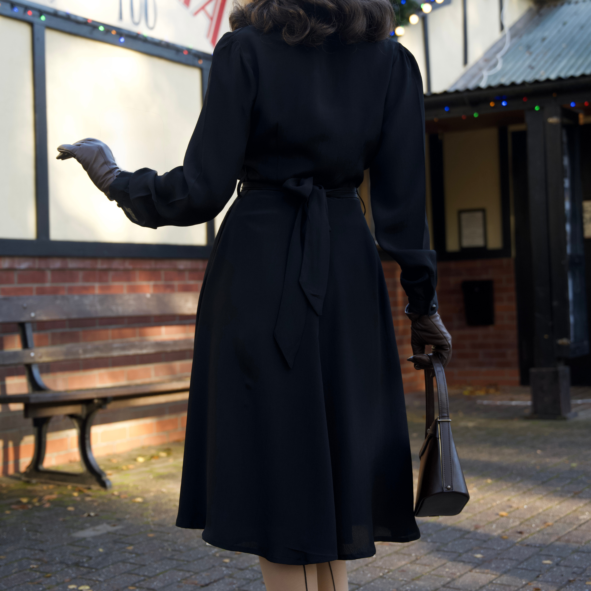 Clarice Dress in Liquorice Black