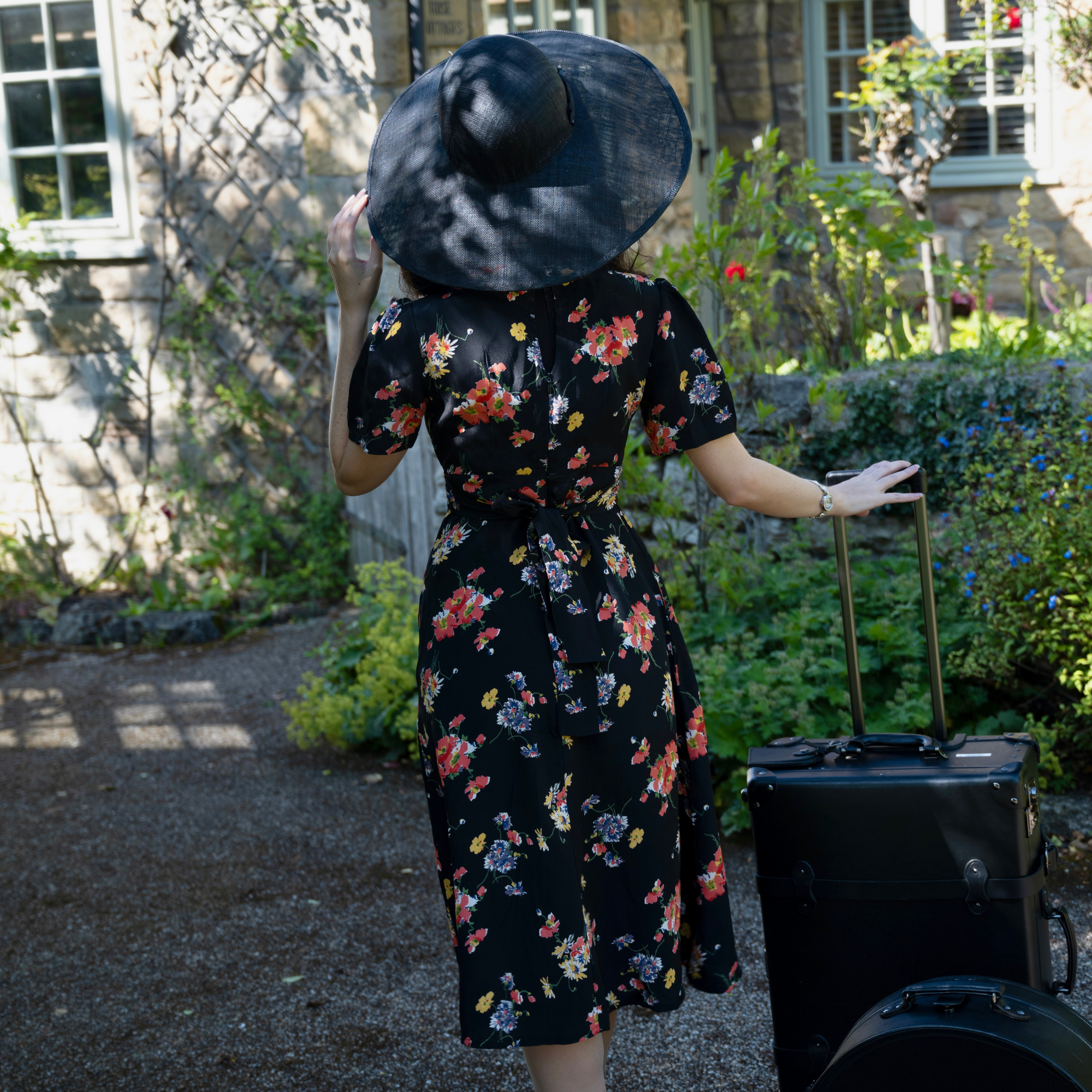 Dolores Dress in Black Mayflower