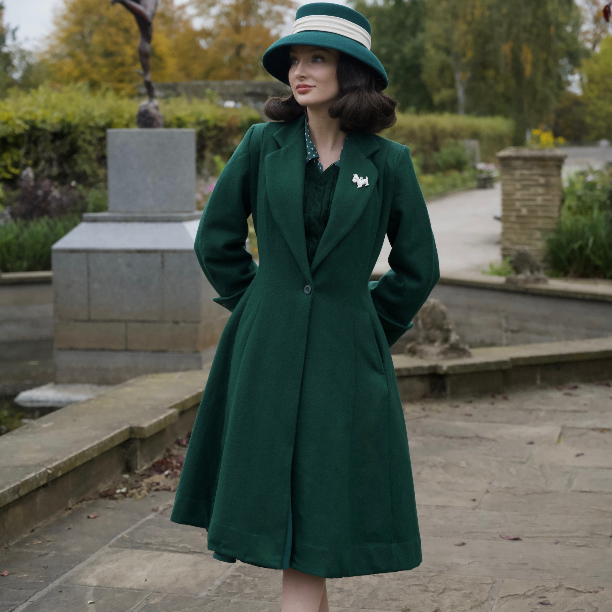 Elizabeth Coat in Green