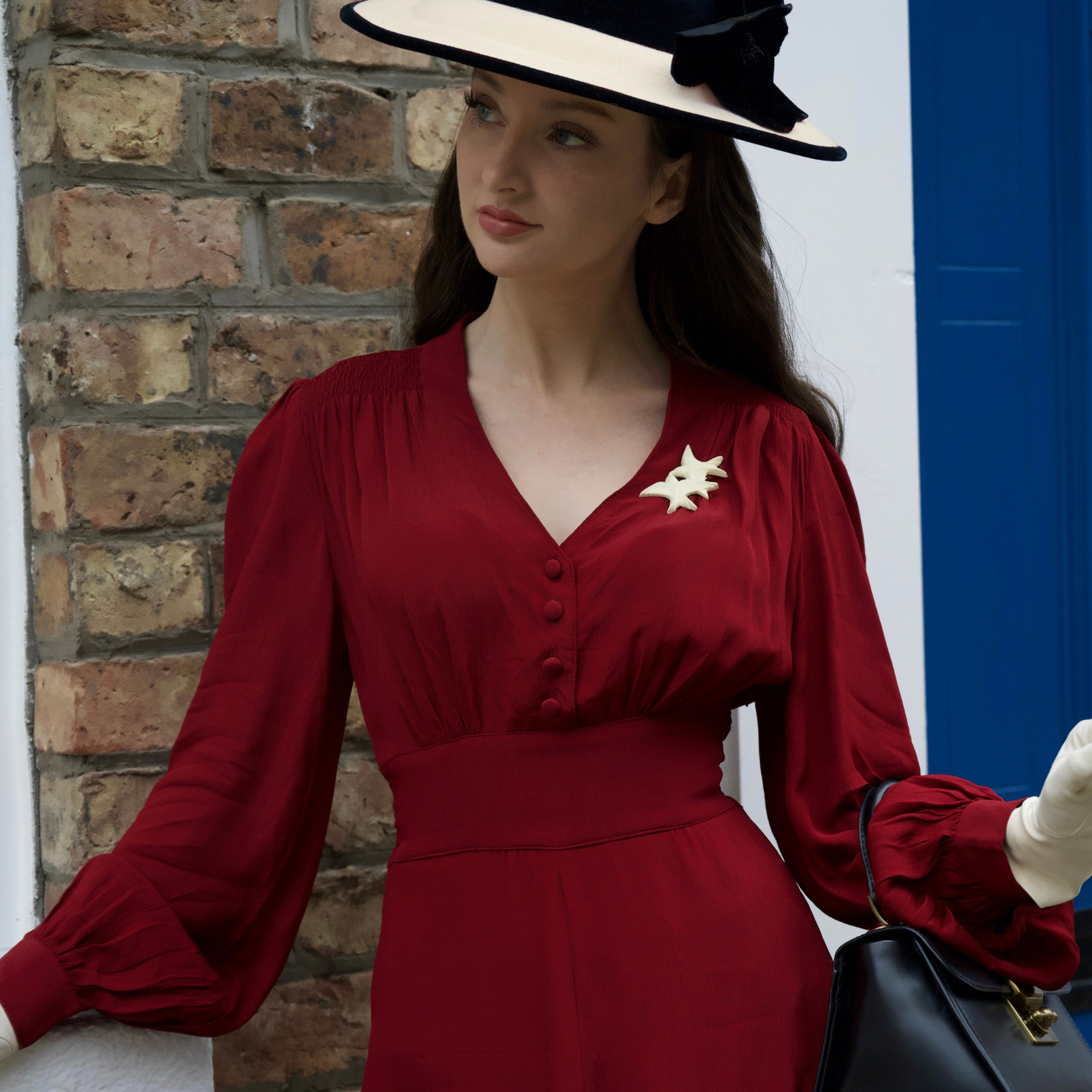 Ava Dress in Windsor Wine