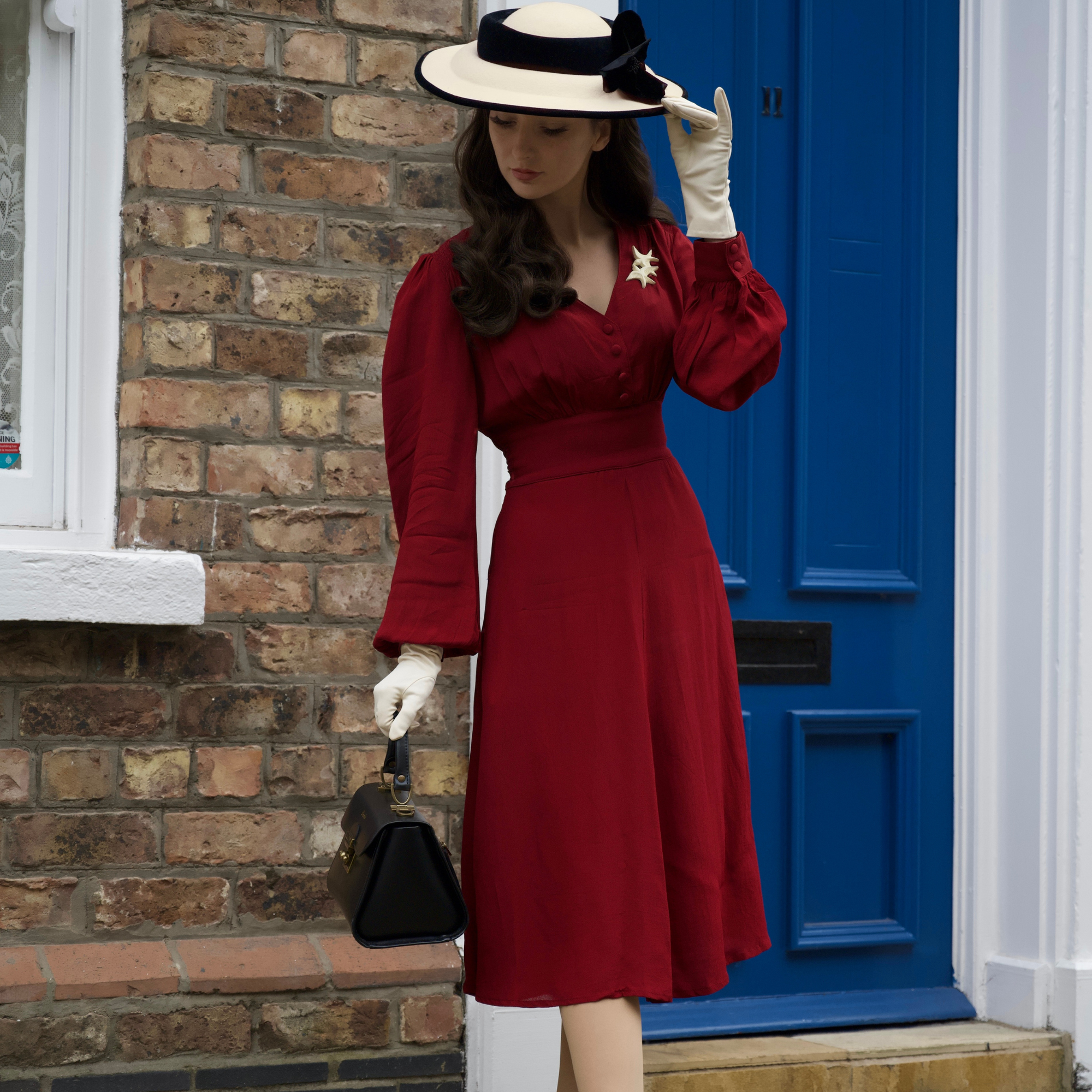 Ava Dress in Windsor Wine
