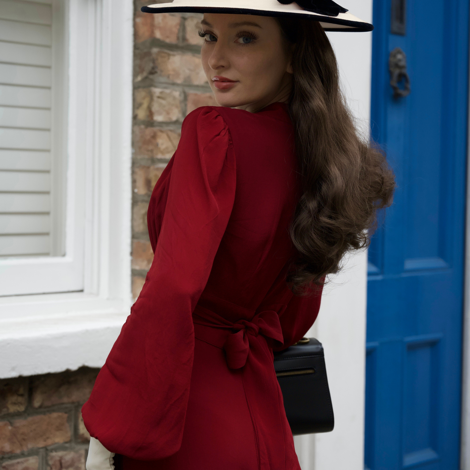 Ava Dress in Windsor Wine