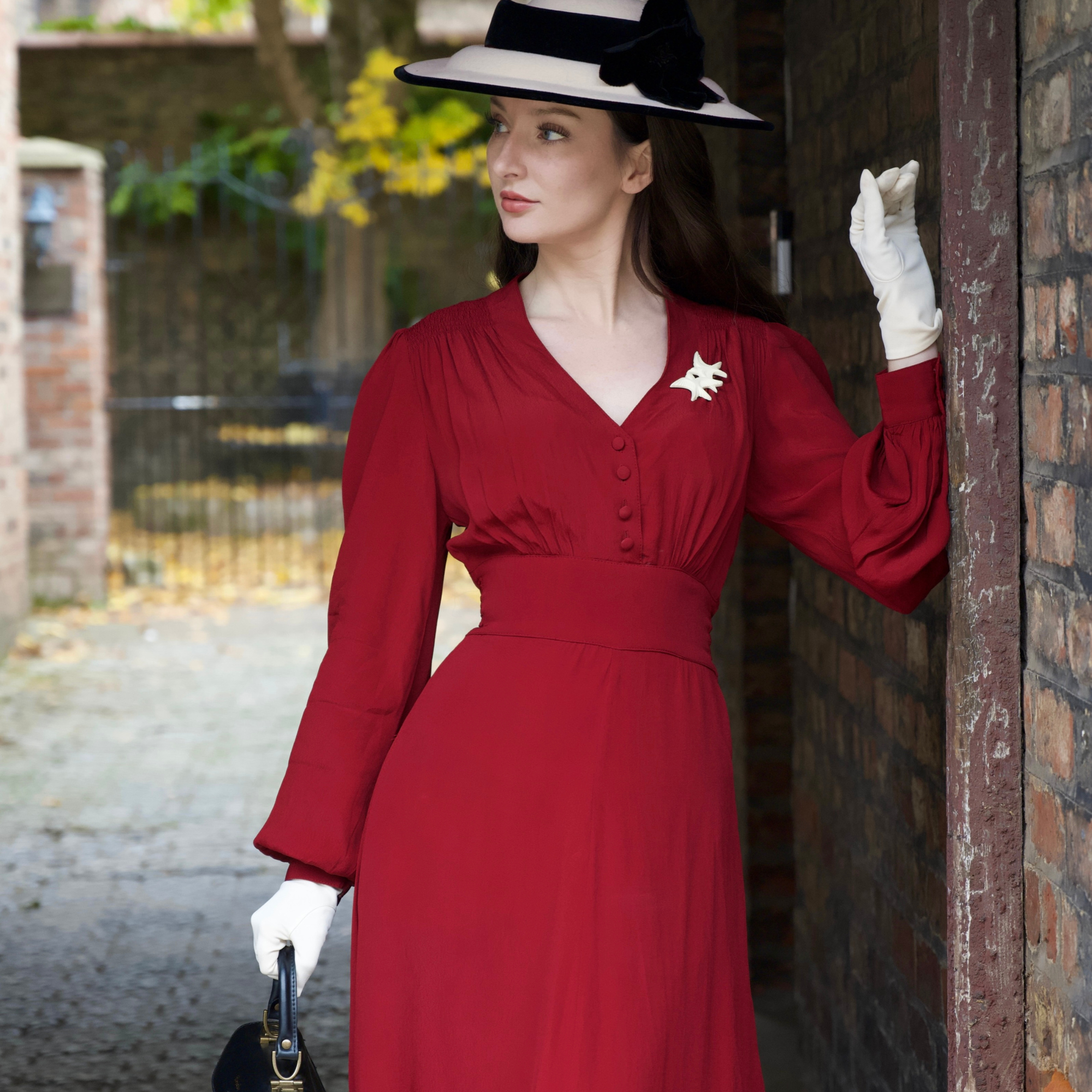 Ava Dress in Windsor Wine