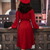 Eva Pussy Bow Dress in Lipstick Red