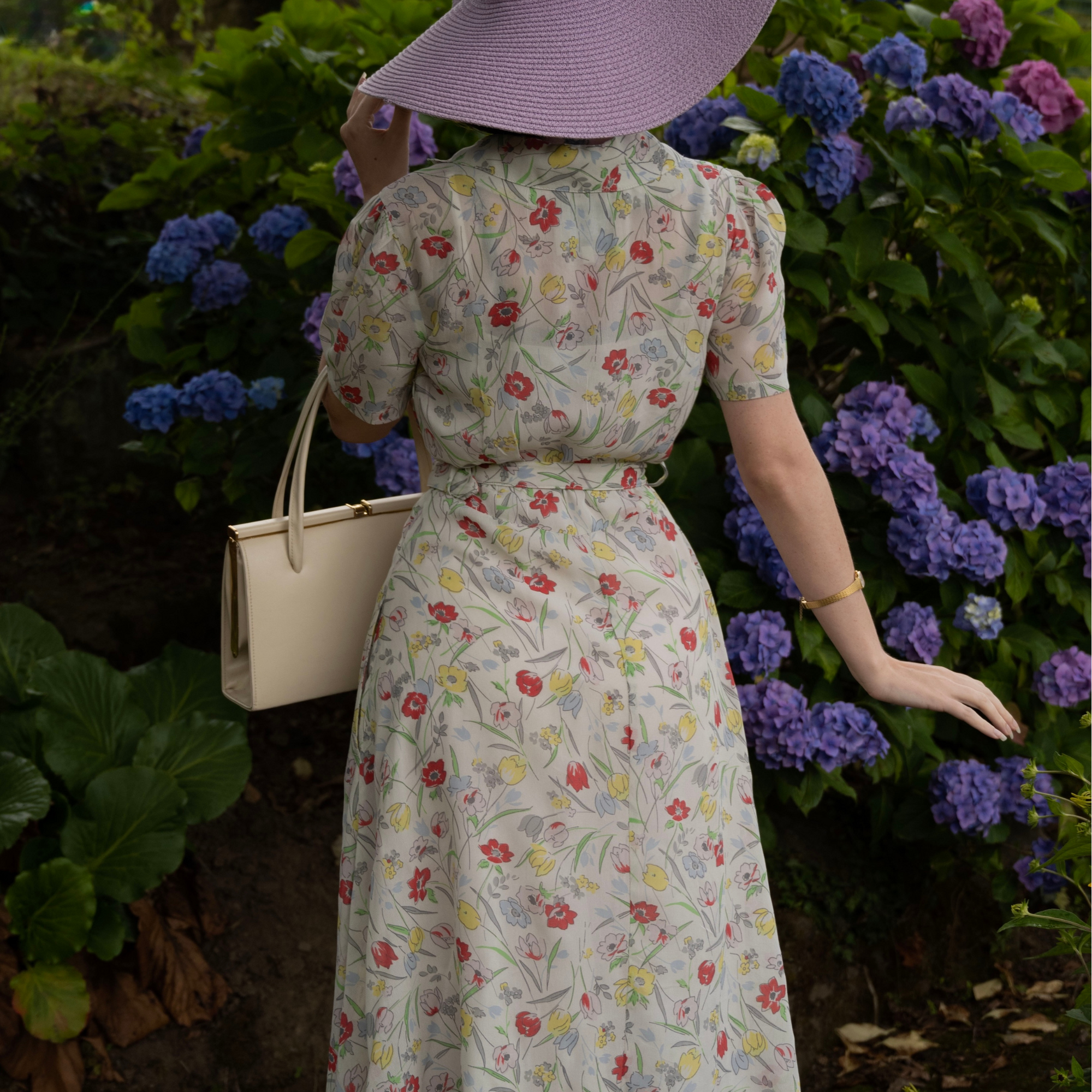 Lisa Dress in Georgette Poppy Print