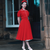 Mae Tea Dress in Lipstick Red