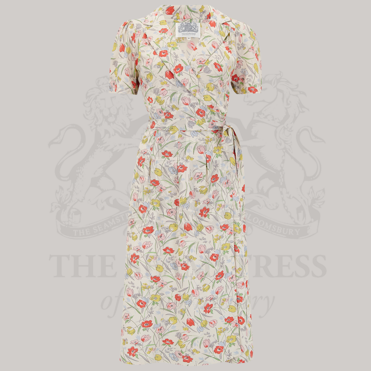 Peggy Wrap Dress in Poppy Print