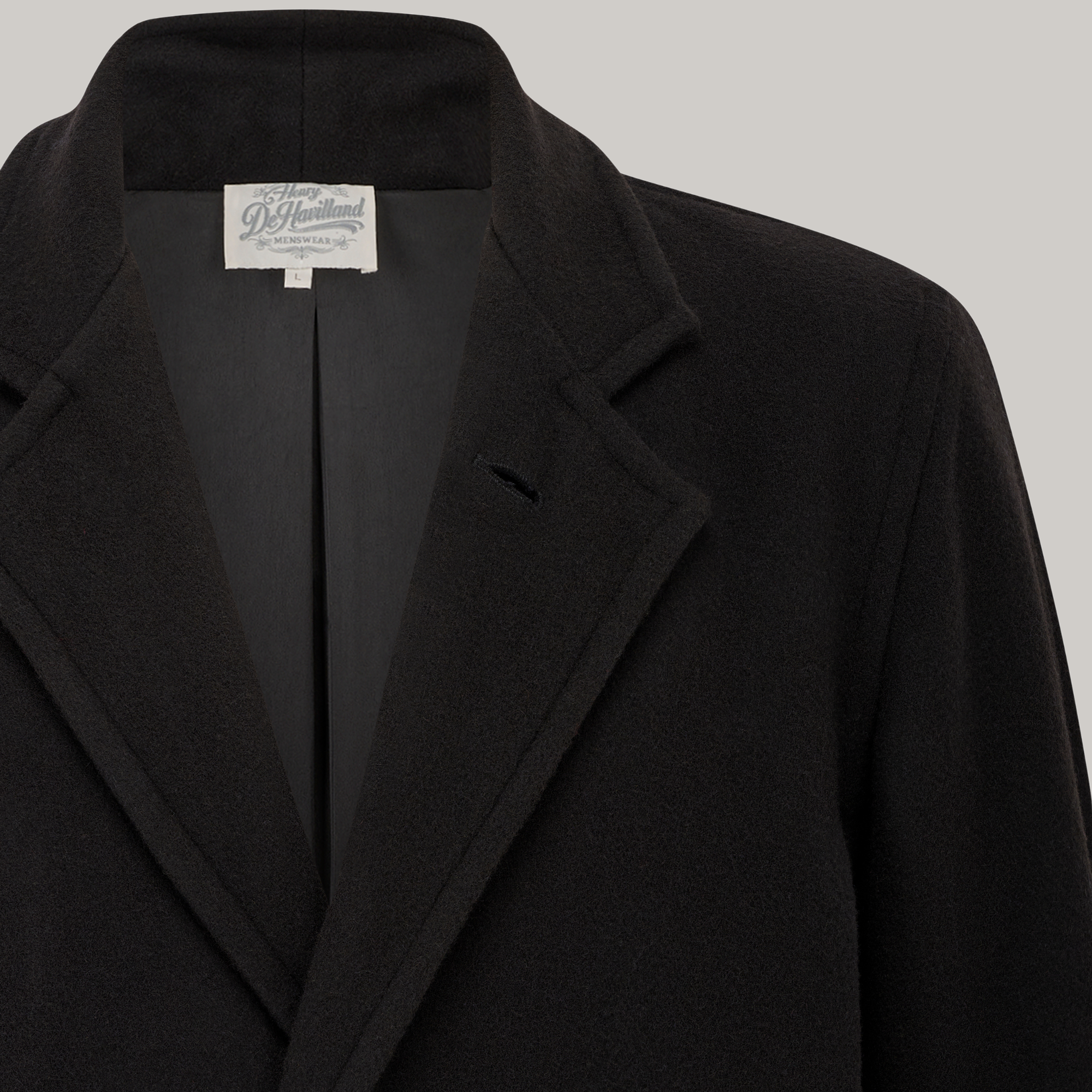 Cagney Overcoat in Black