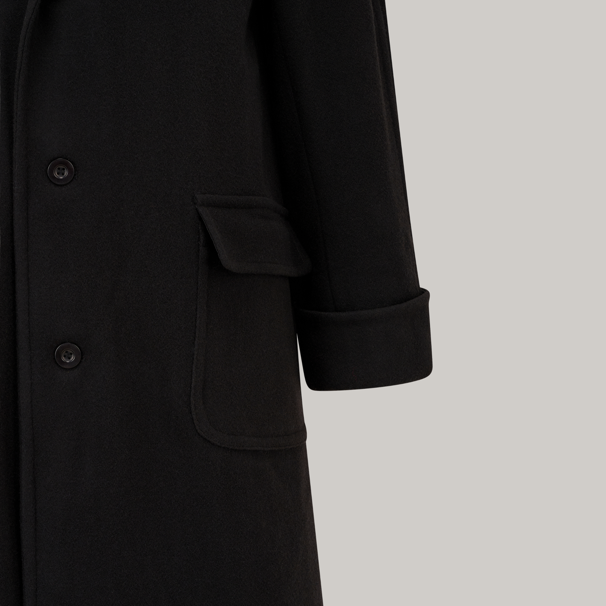 Cagney Overcoat in Black