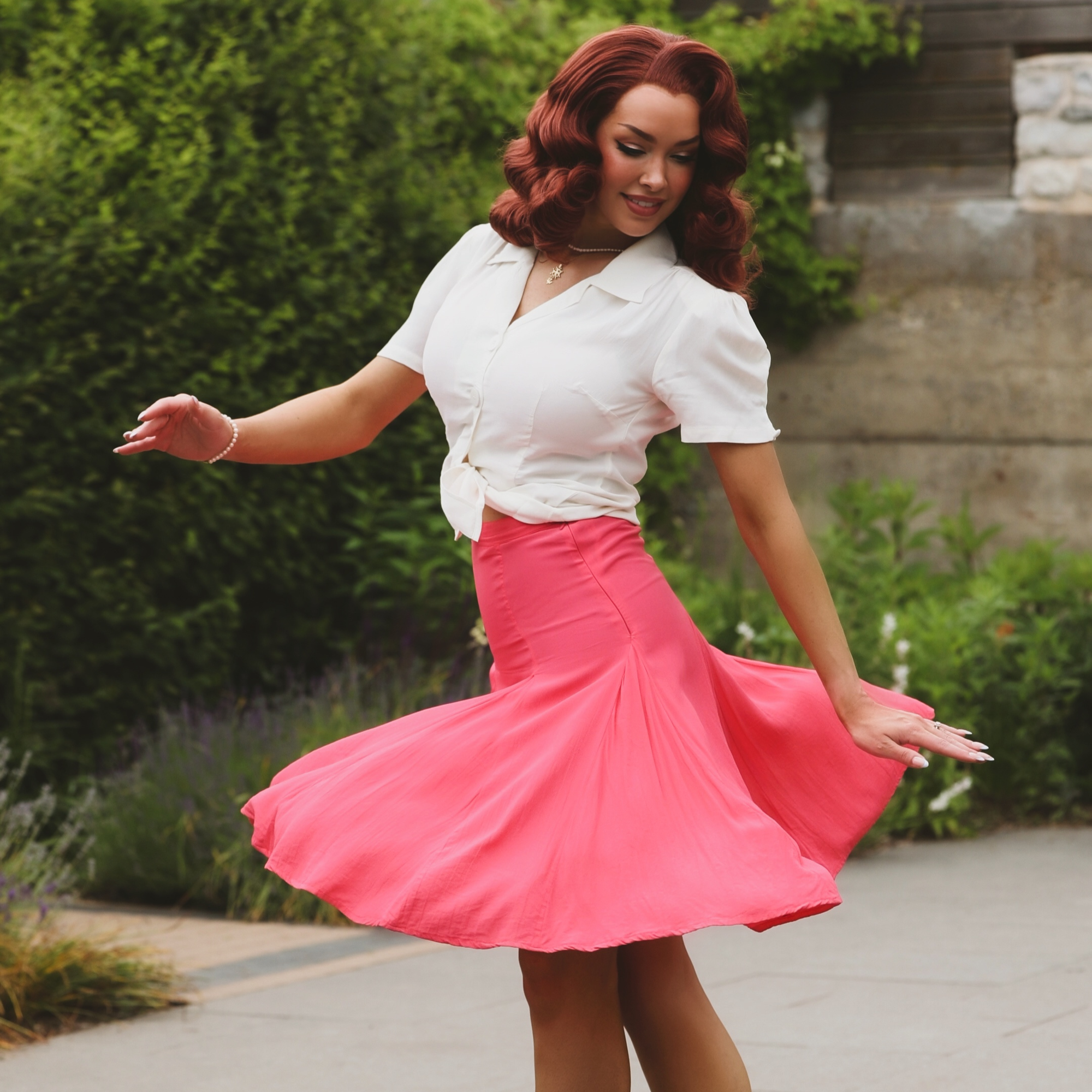 Balboa Skirt in Raspberry