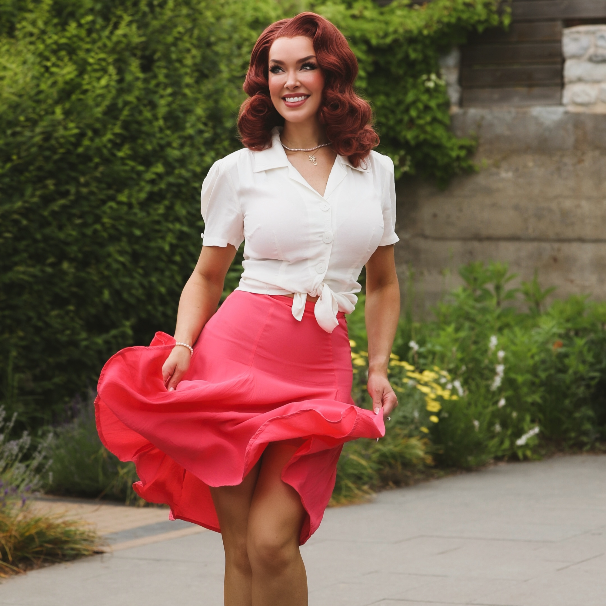 Balboa Skirt in Raspberry
