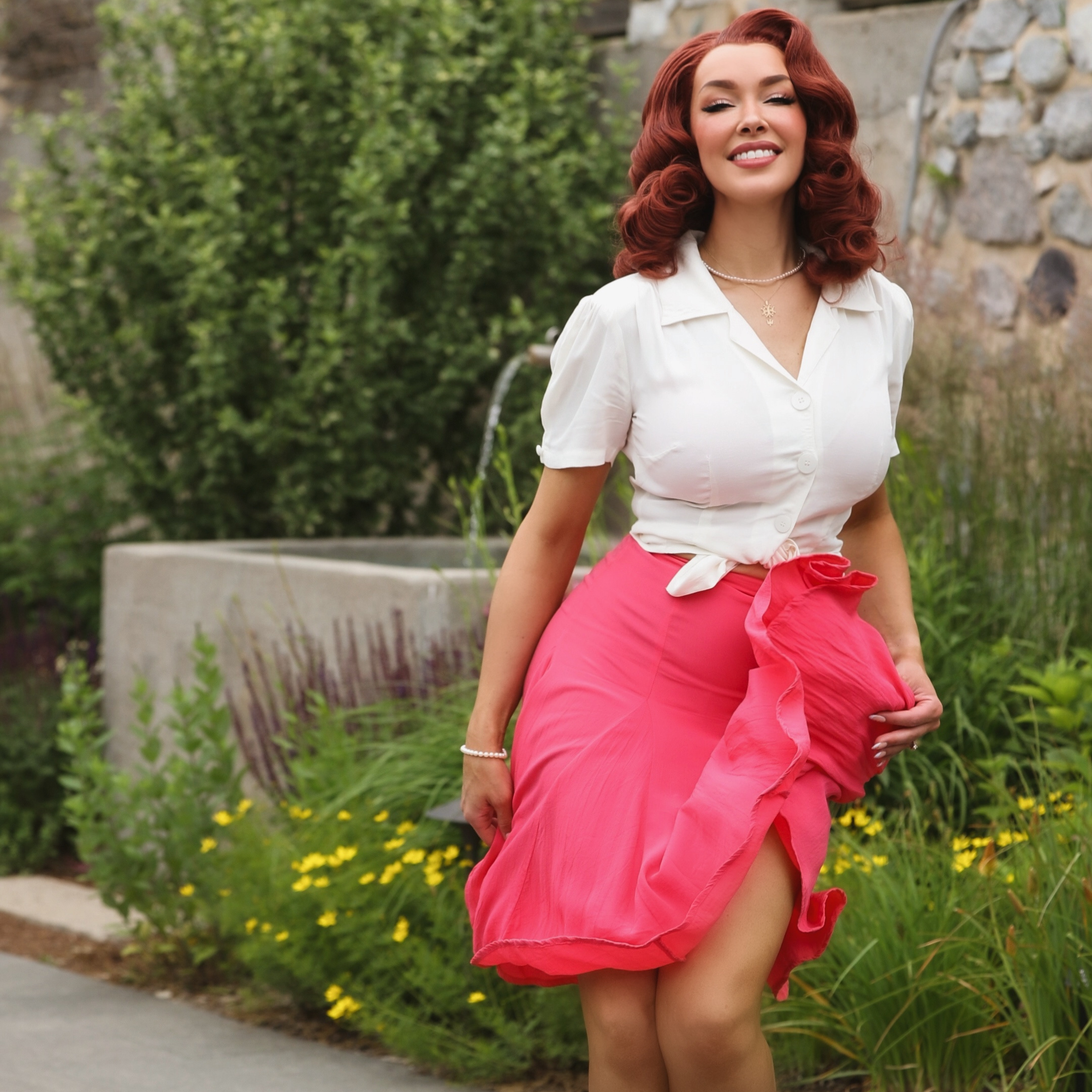 Balboa Skirt in Raspberry