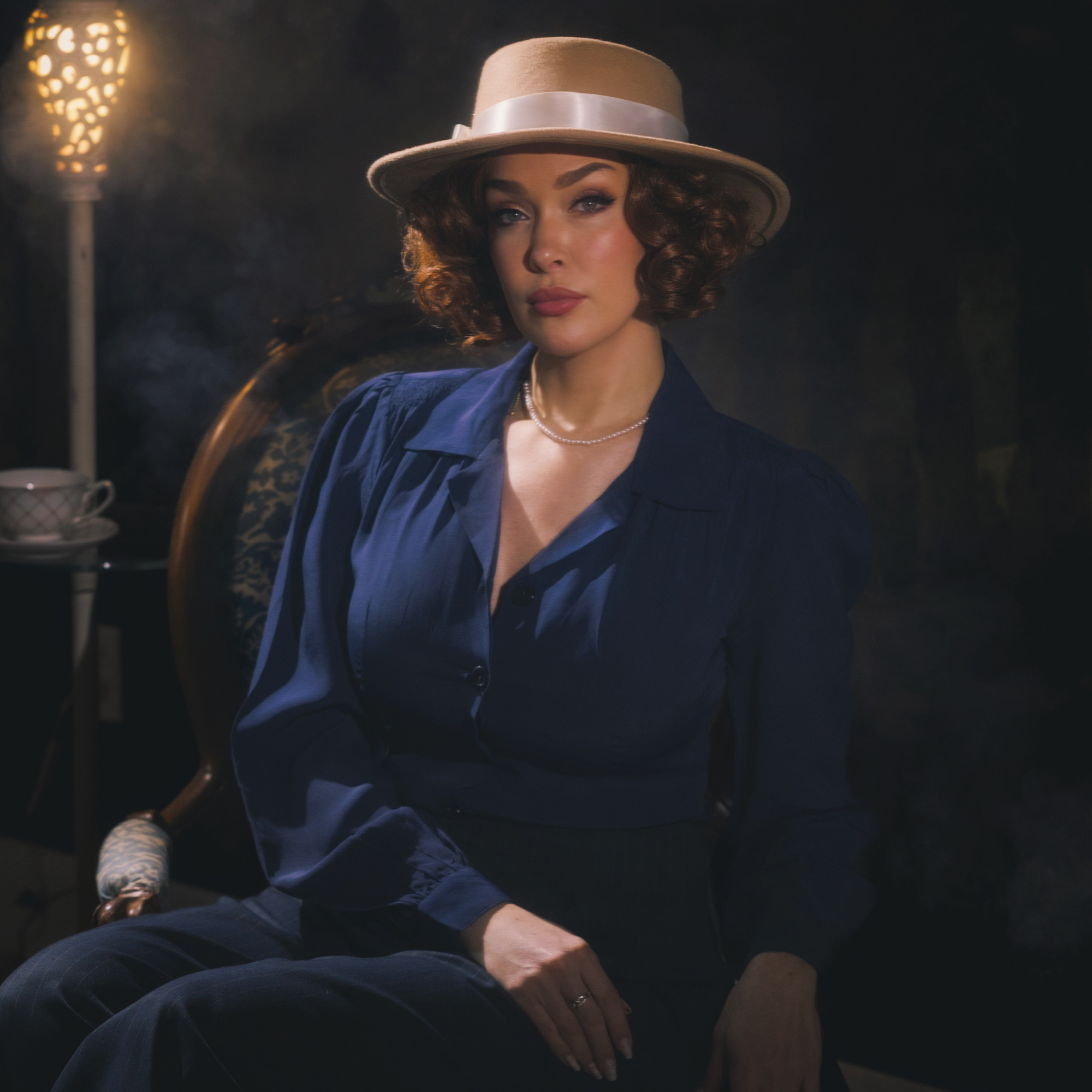 Poppy Blouse in French Navy