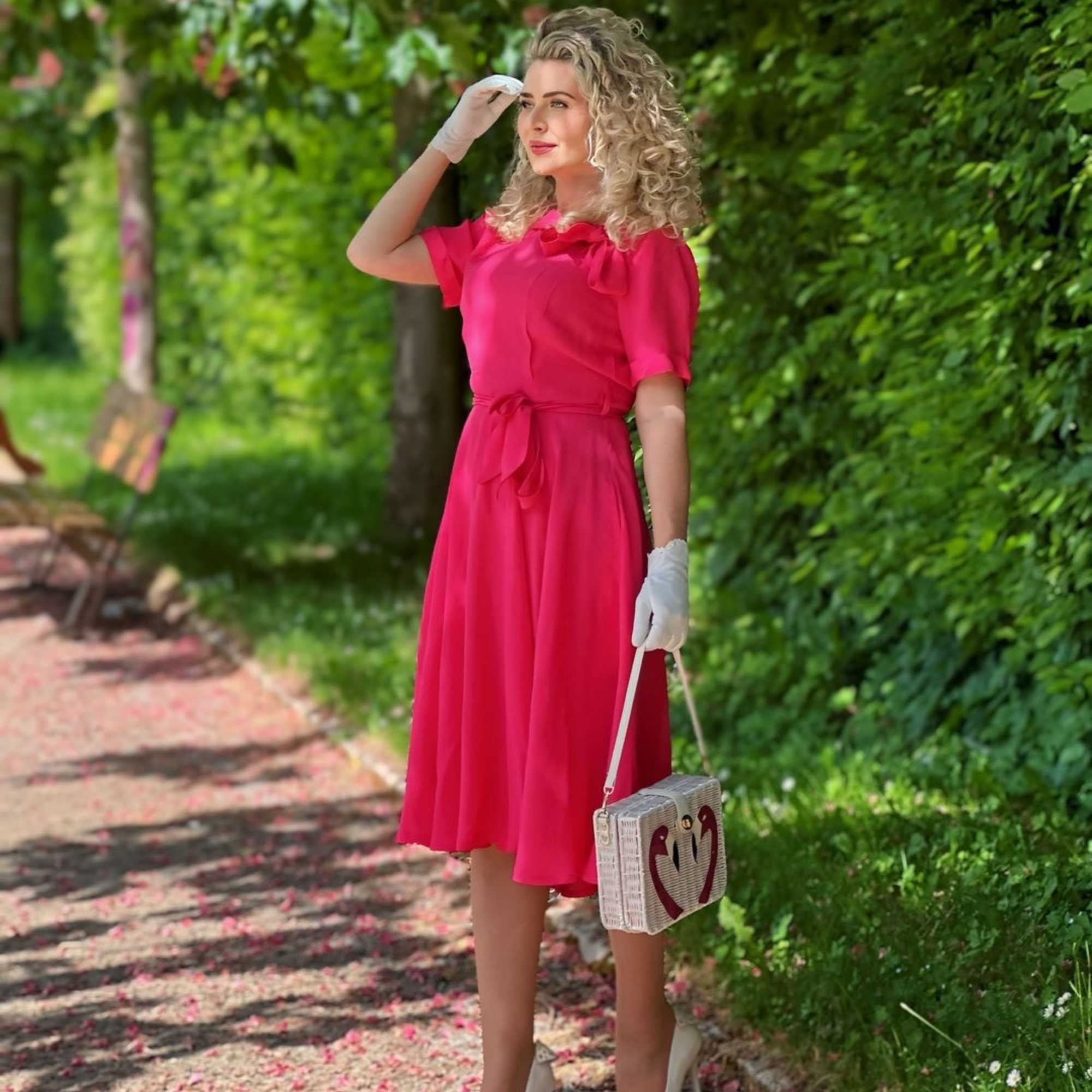 Cindy Dress in Raspberry