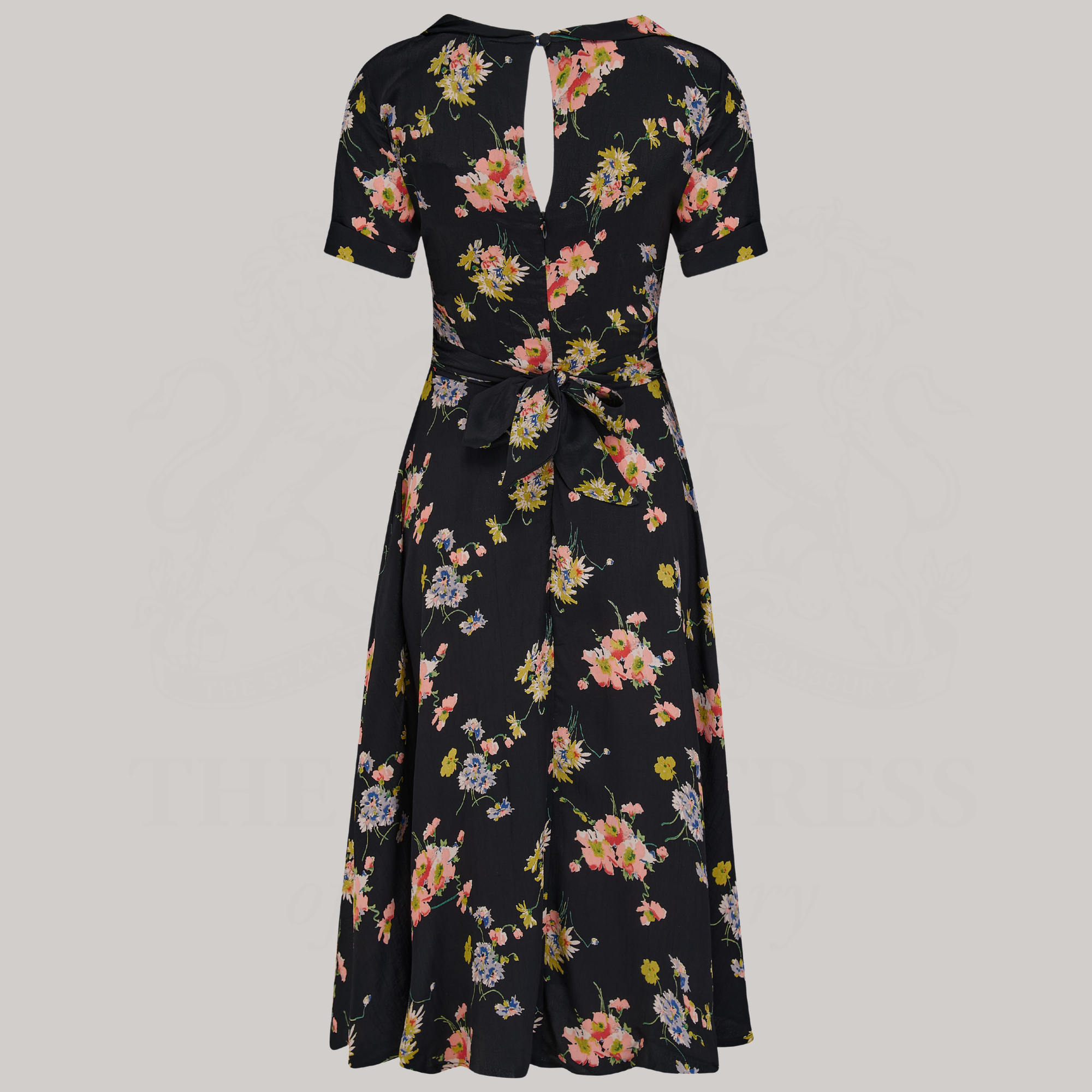 Cindy Dress in Black Mayflower