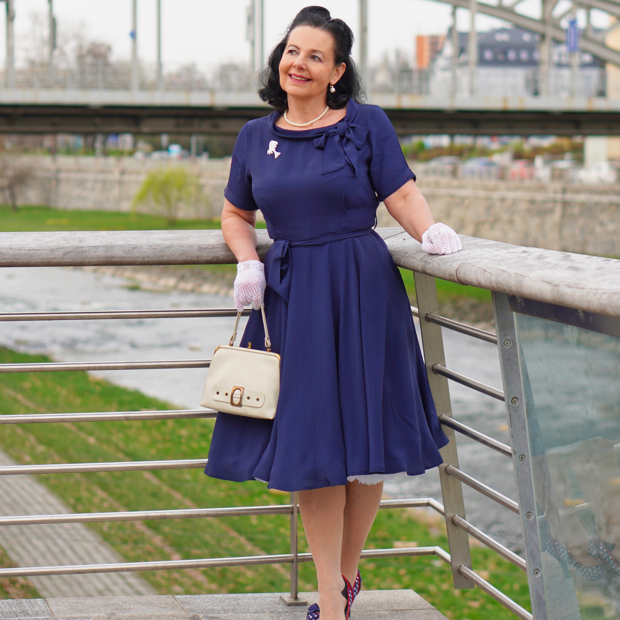 Cindy Dress in French Navy