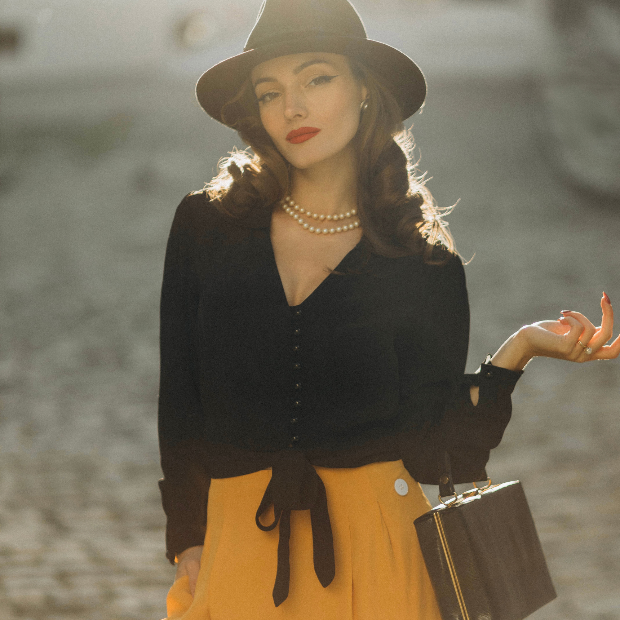 Clarice Blouse in Liquorice Black