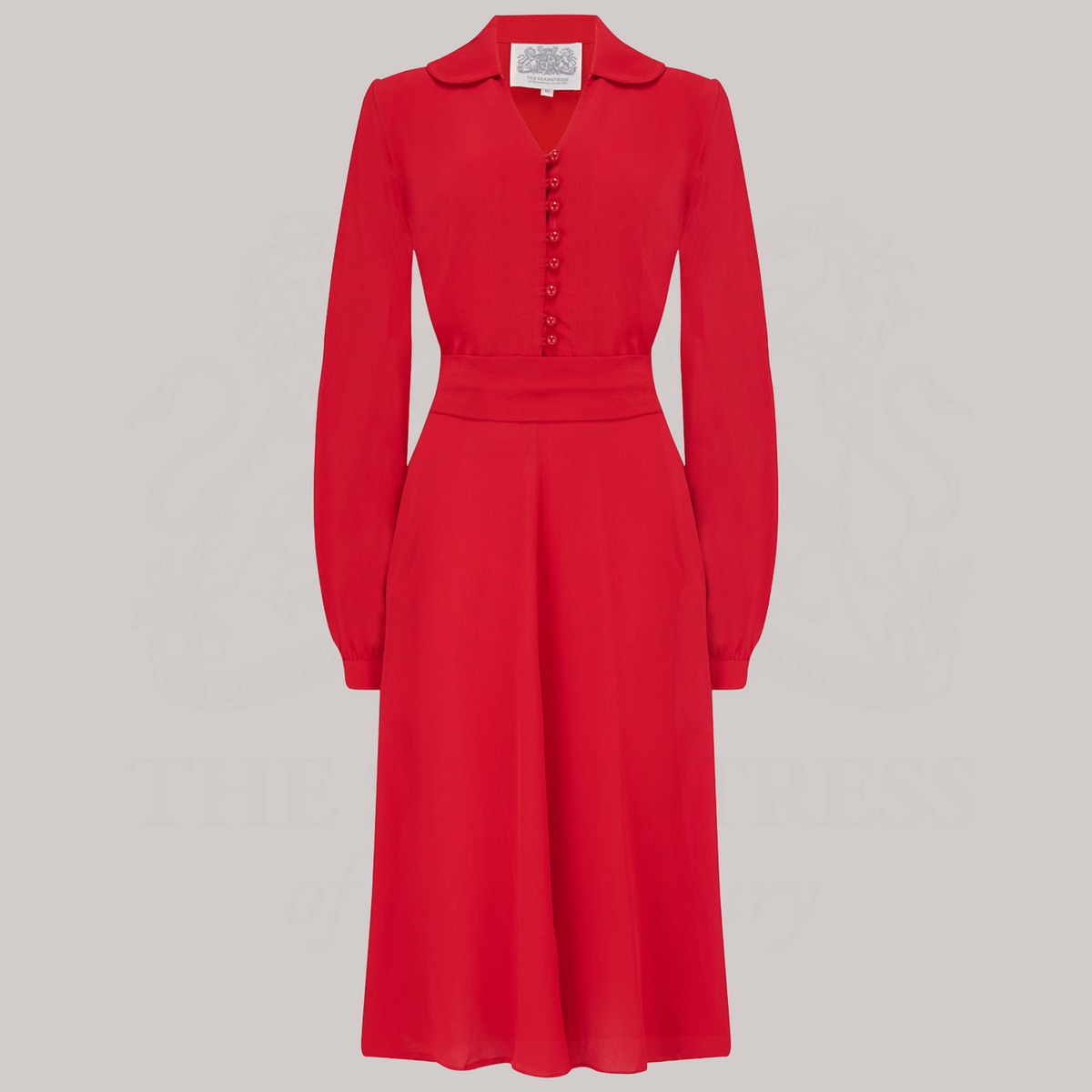 Clarice Dress in Lipstick Red
