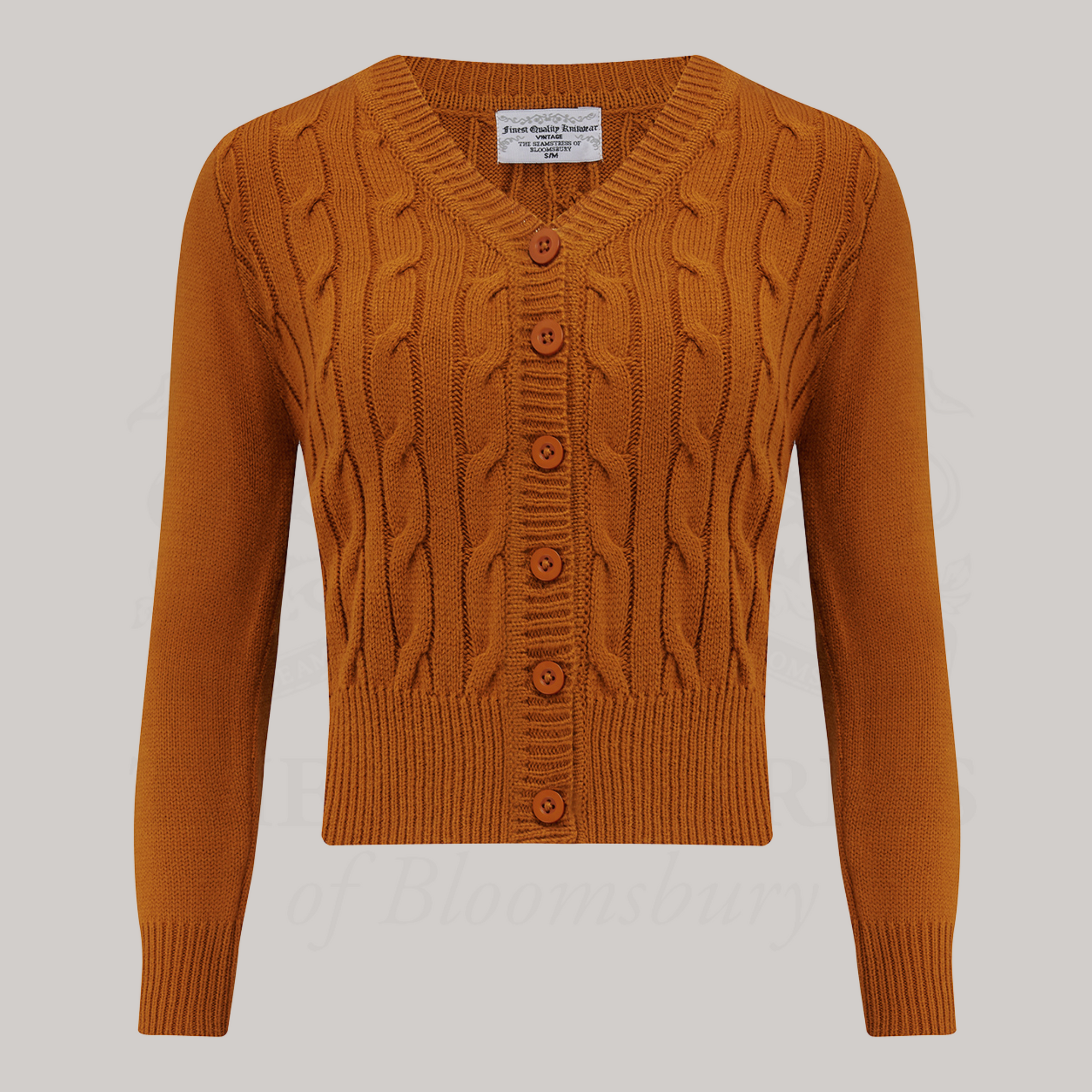 Orange 2025 knit cardigan