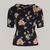 Cindy Blouse in Black Mayflower