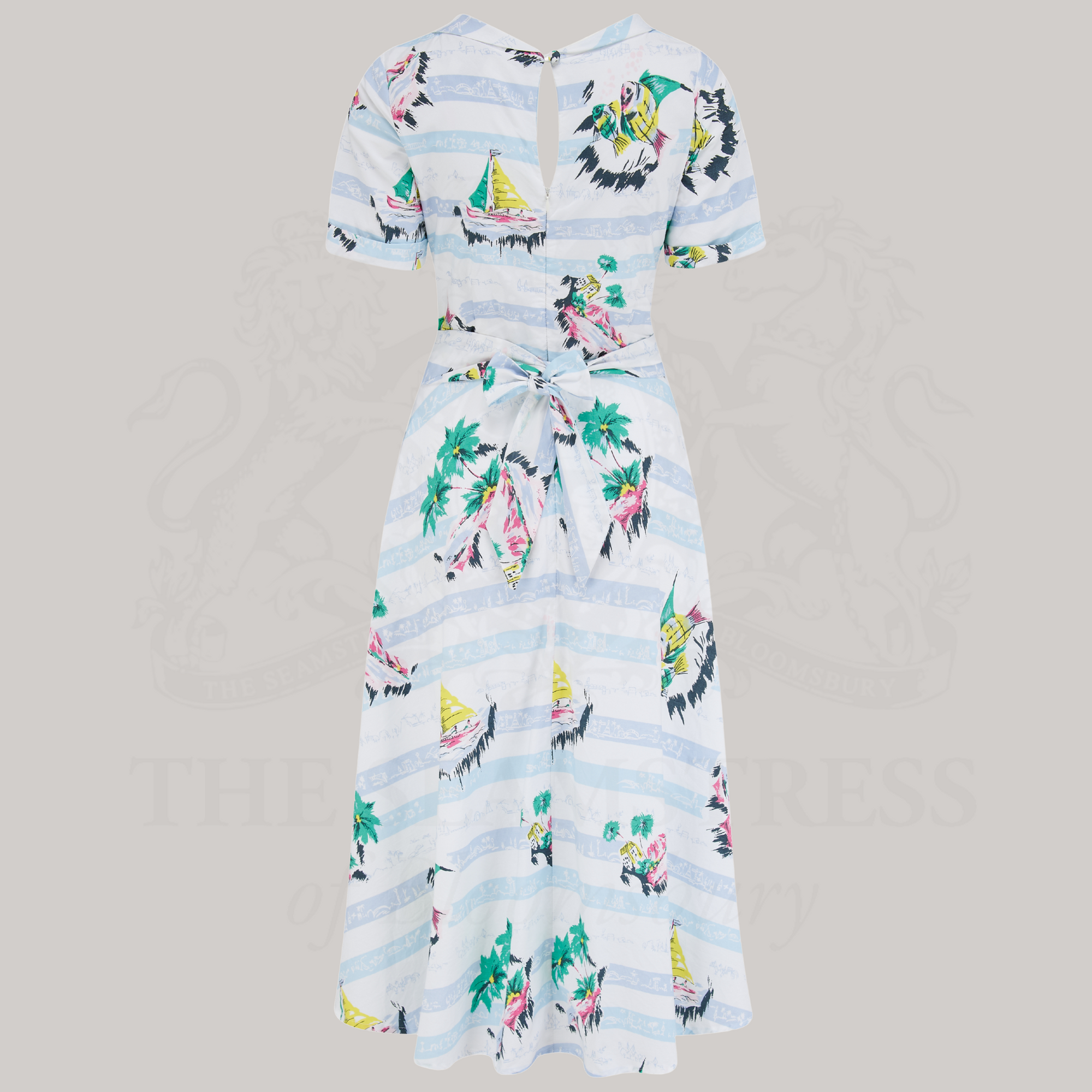 Cindy Dress in Cotton Seaside Print