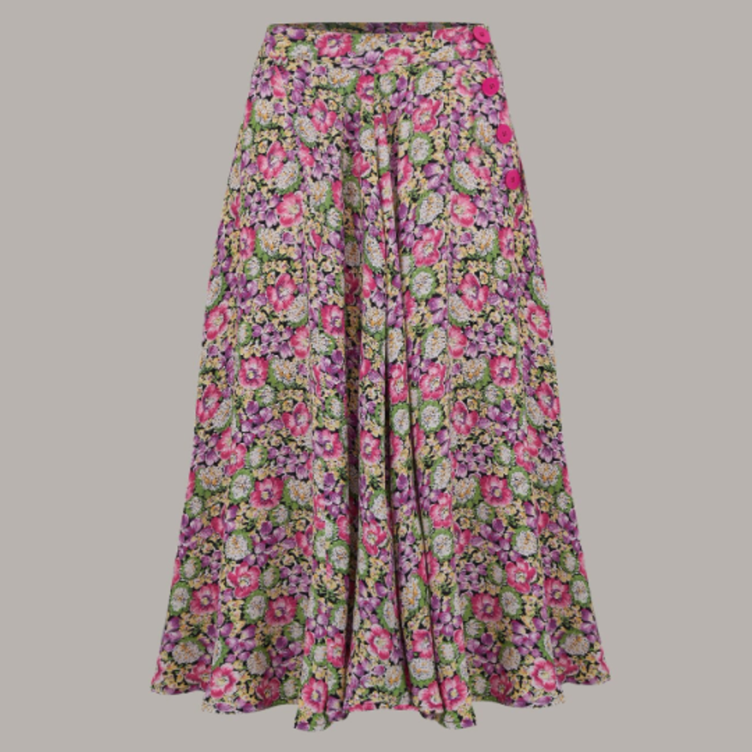 Isabelle Skirt in Pink/Lilac Floral