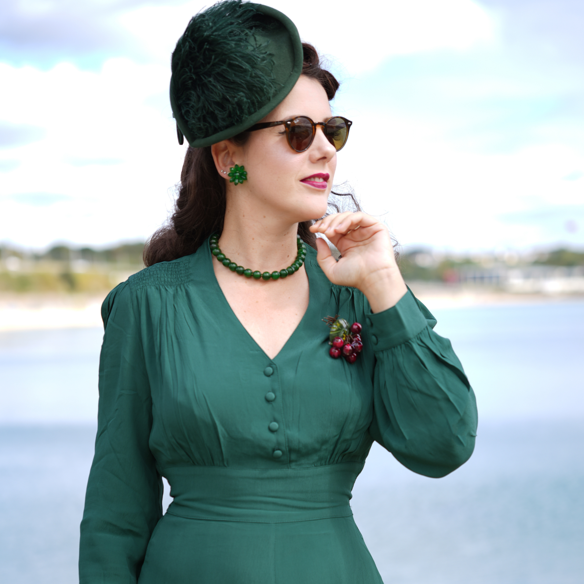 Ava Dress in Hampton Green