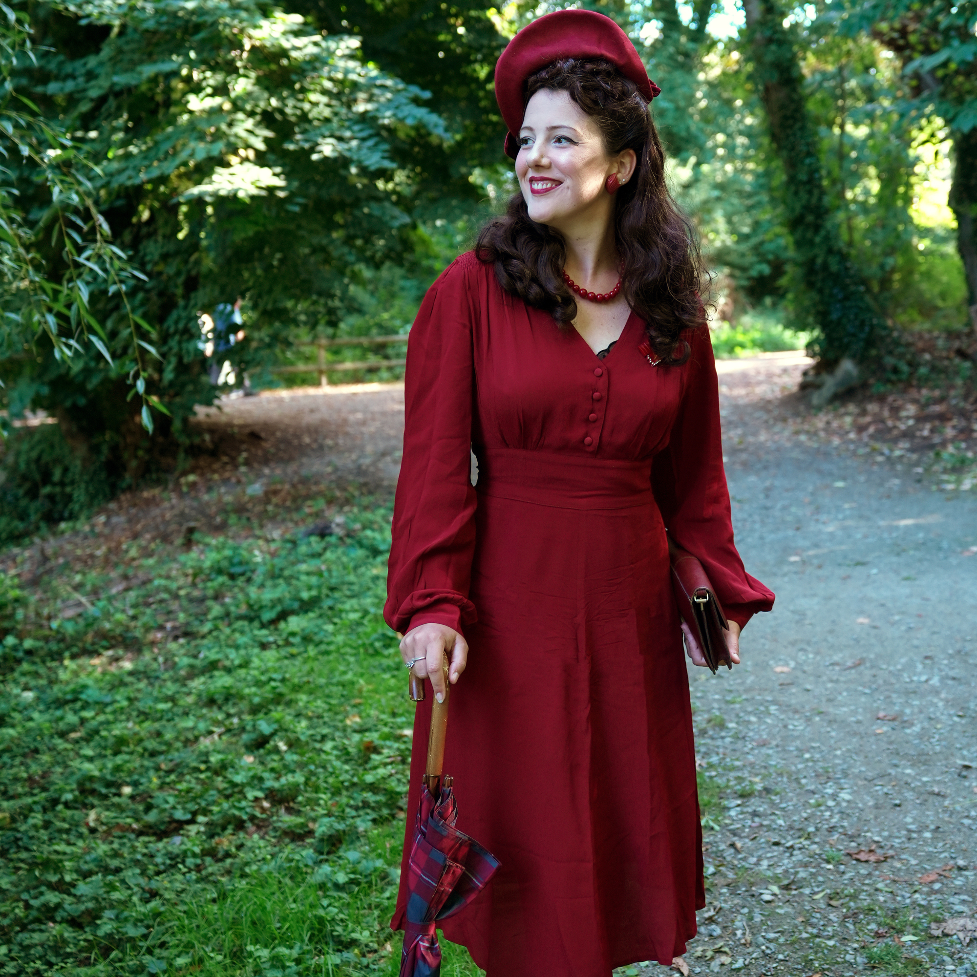 Ava Dress in Windsor Wine