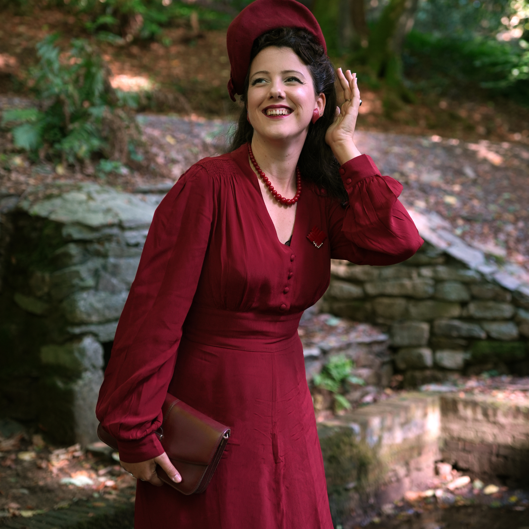 Ava Dress in Windsor Wine