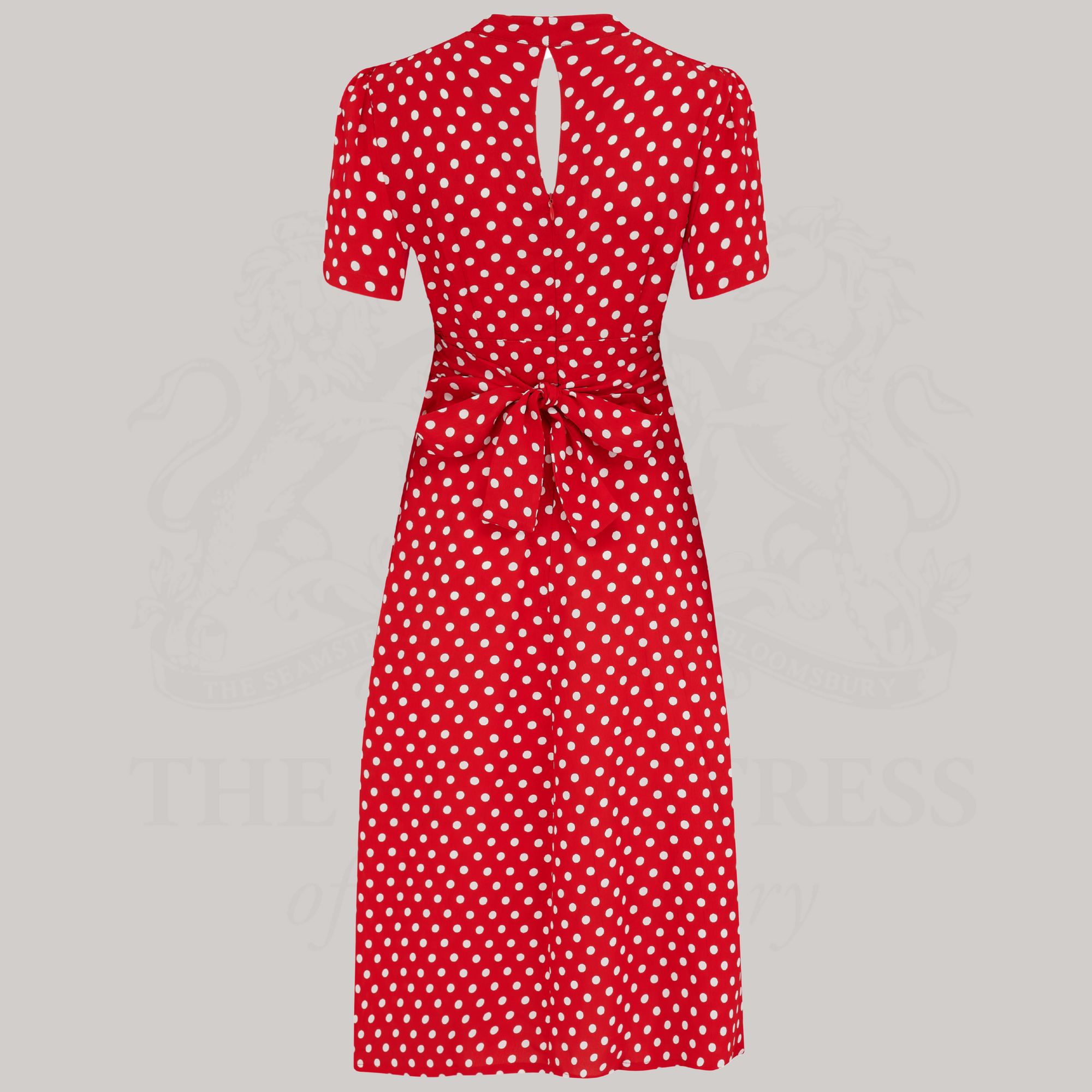 Dolores Dress in Red Polka