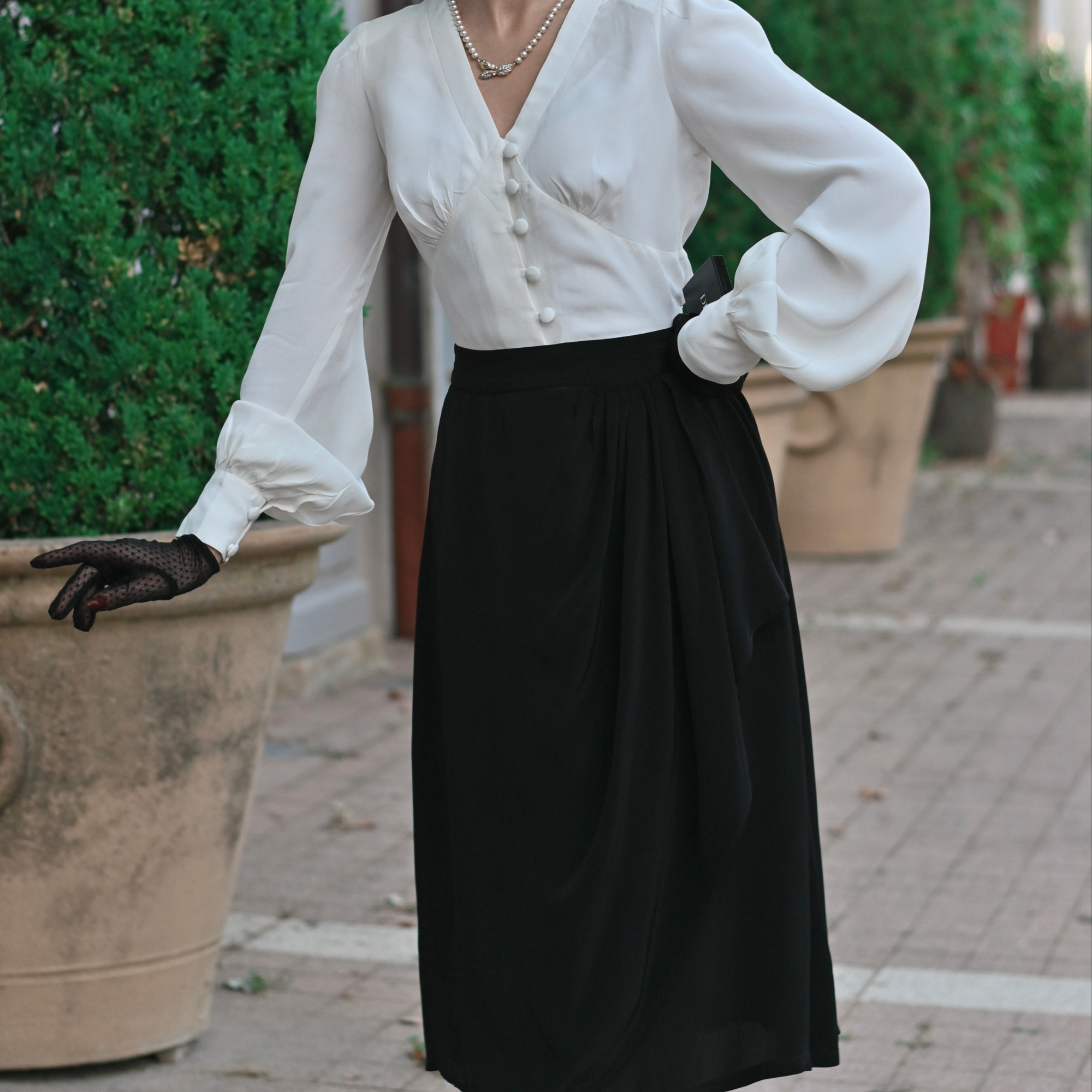 Deanna Skirt in Liquorice Black