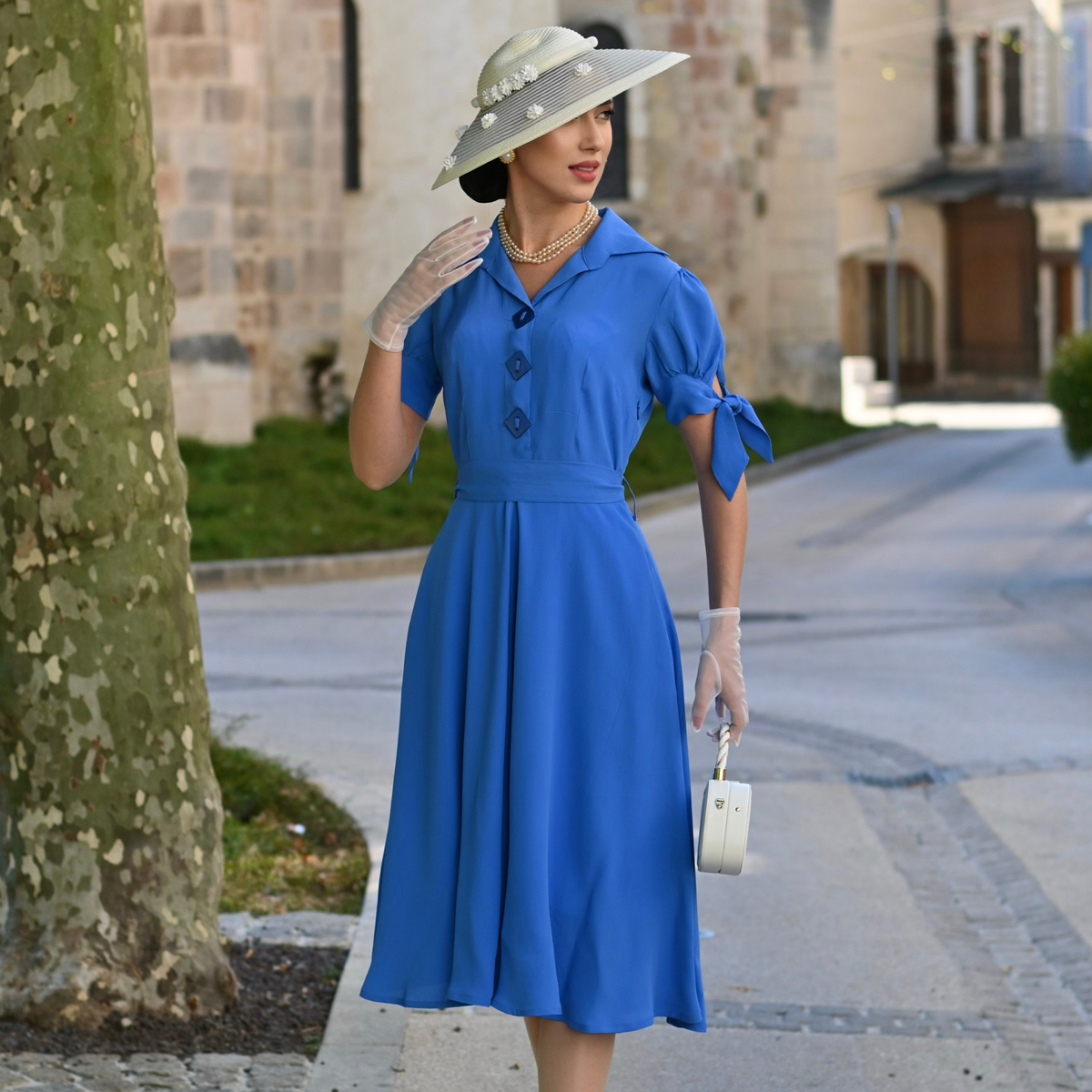 Iris Dress in Palace Blue