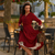 Lucille Shirtwaister Dress in Windsor Wine
